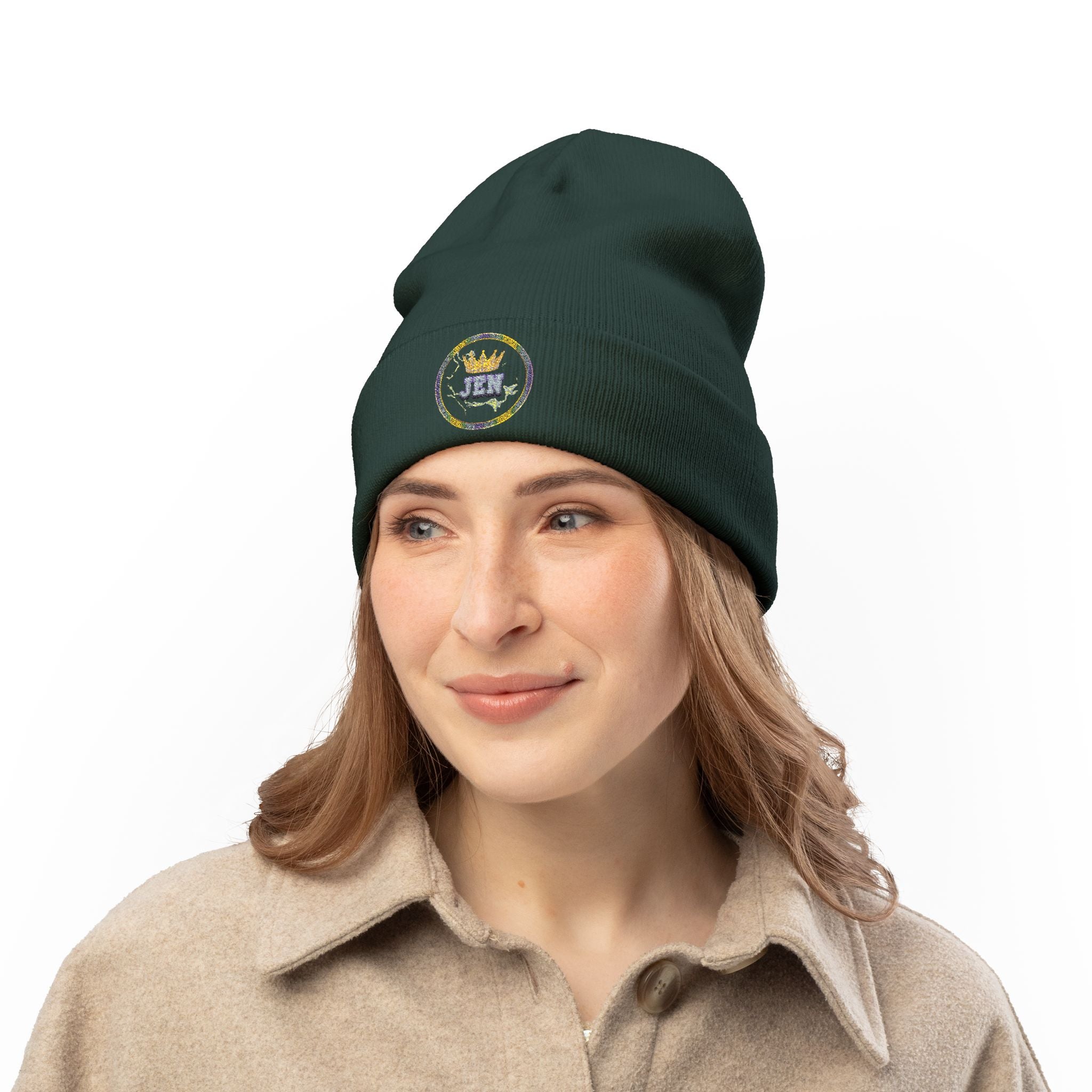 K1ng_Jen Beanie Hat Logo 1