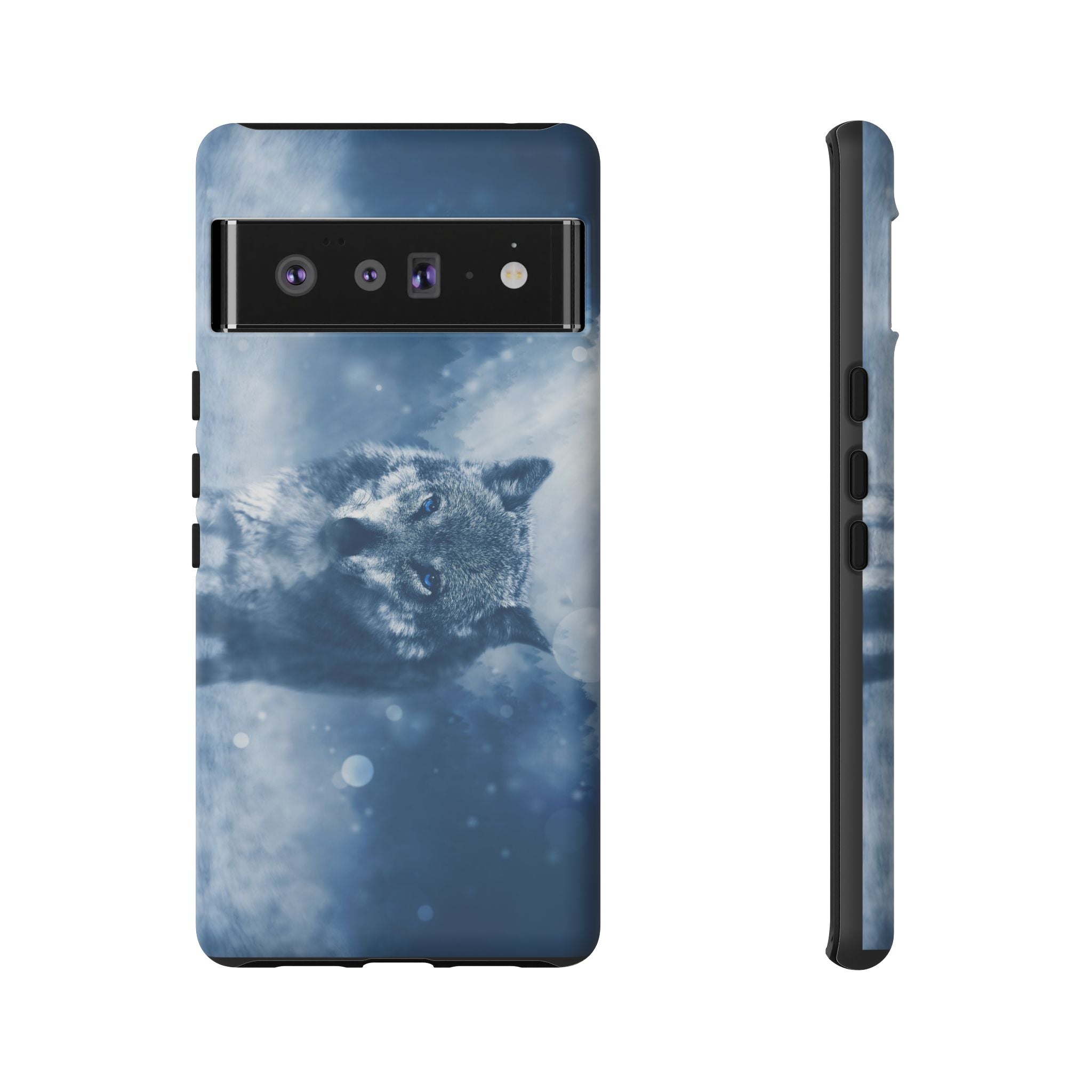 Wolf Phone Case, Tough Cases for Animal Lovers, Unique Wildlife Design, Nature-inspired Gift, Blue Wolf Accessories, Phone Protector
