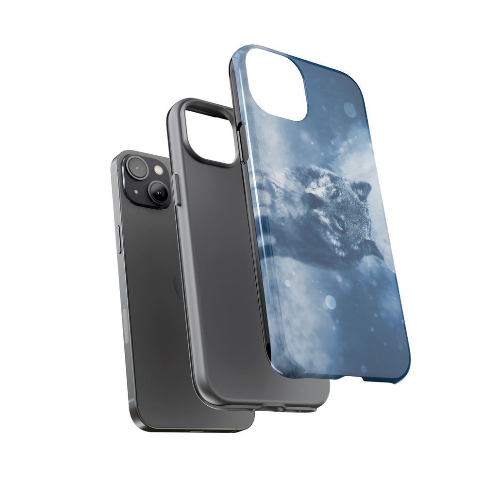 Wolf Phone Case, Tough Cases for Animal Lovers, Unique Wildlife Design, Nature-inspired Gift, Blue Wolf Accessories, Phone Protector