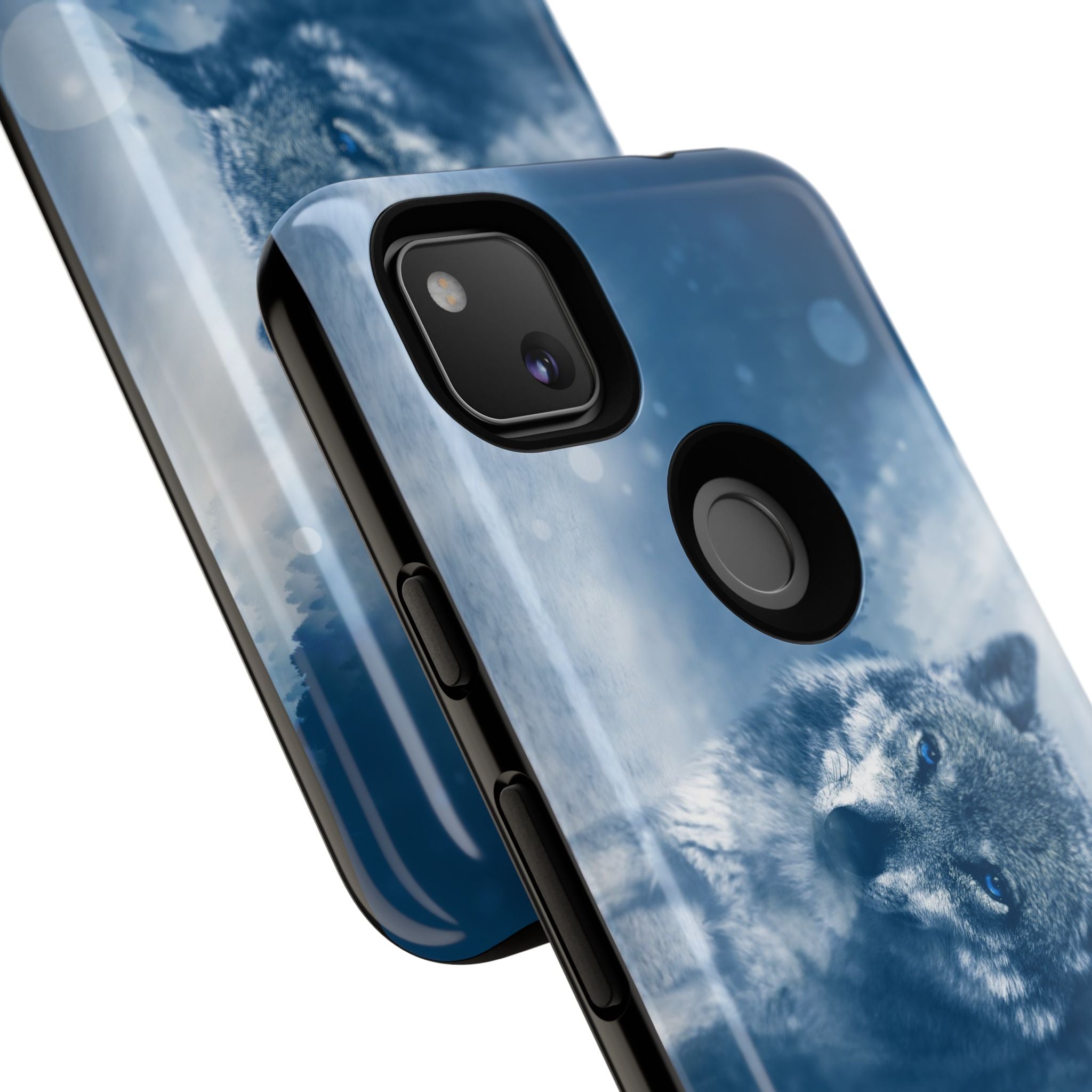 Wolf Phone Case, Tough Cases for Animal Lovers, Unique Wildlife Design, Nature-inspired Gift, Blue Wolf Accessories, Phone Protector
