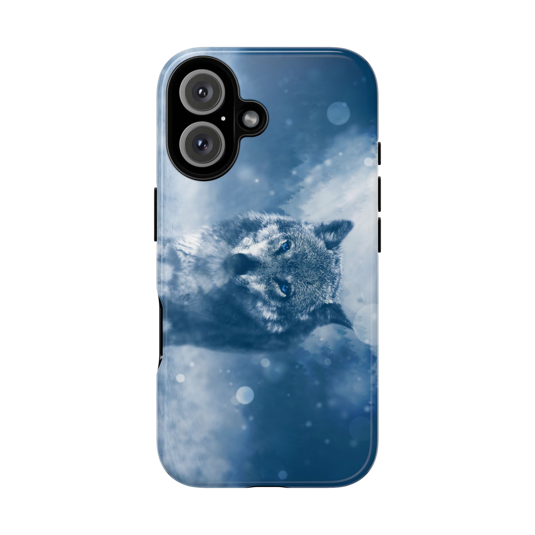 Wolf Phone Case, Tough Cases for Animal Lovers, Unique Wildlife Design, Nature-inspired Gift, Blue Wolf Accessories, Phone Protector