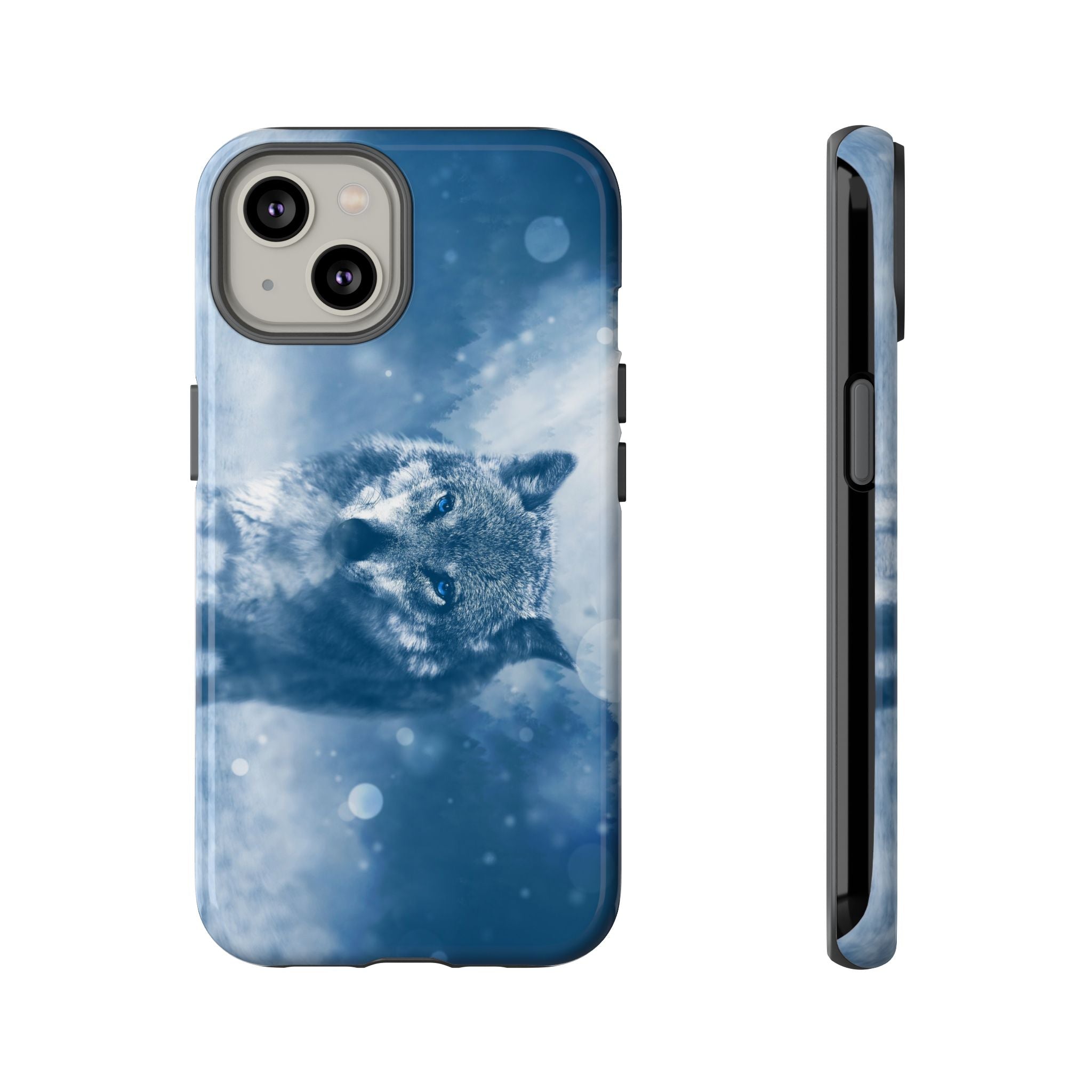 Wolf Phone Case, Tough Cases for Animal Lovers, Unique Wildlife Design, Nature-inspired Gift, Blue Wolf Accessories, Phone Protector