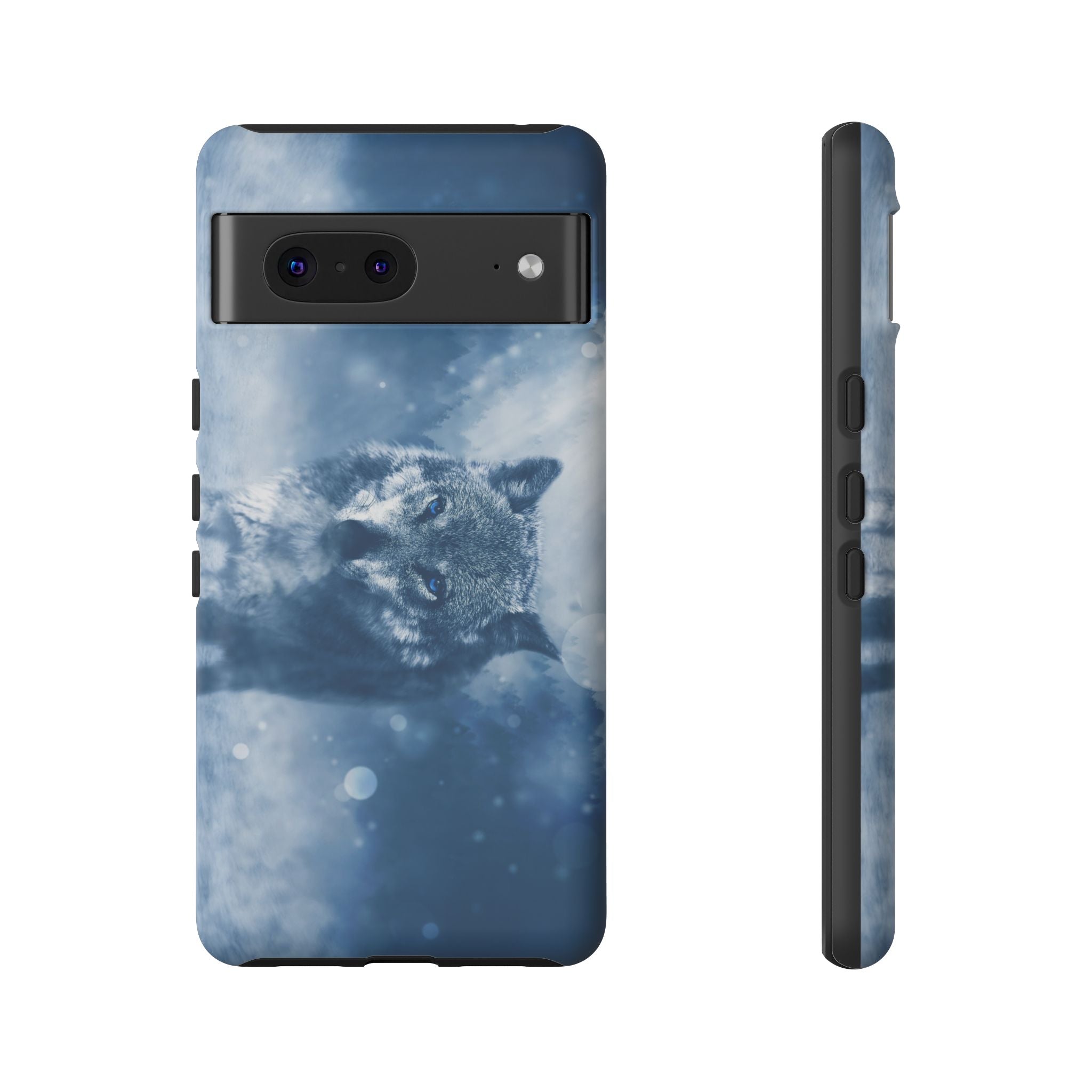 Wolf Phone Case, Tough Cases for Animal Lovers, Unique Wildlife Design, Nature-inspired Gift, Blue Wolf Accessories, Phone Protector