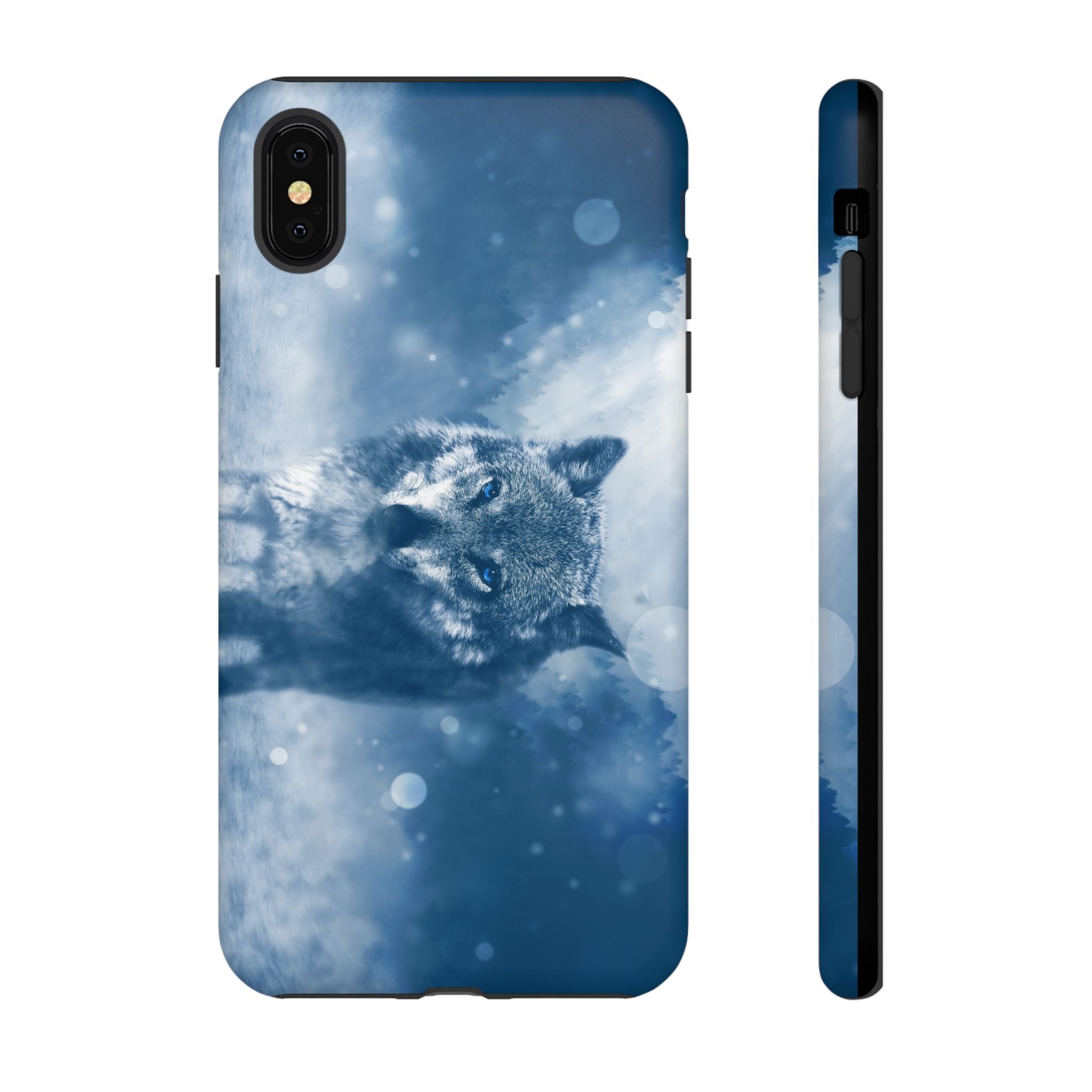 Wolf Phone Case, Tough Cases for Animal Lovers, Unique Wildlife Design, Nature-inspired Gift, Blue Wolf Accessories, Phone Protector