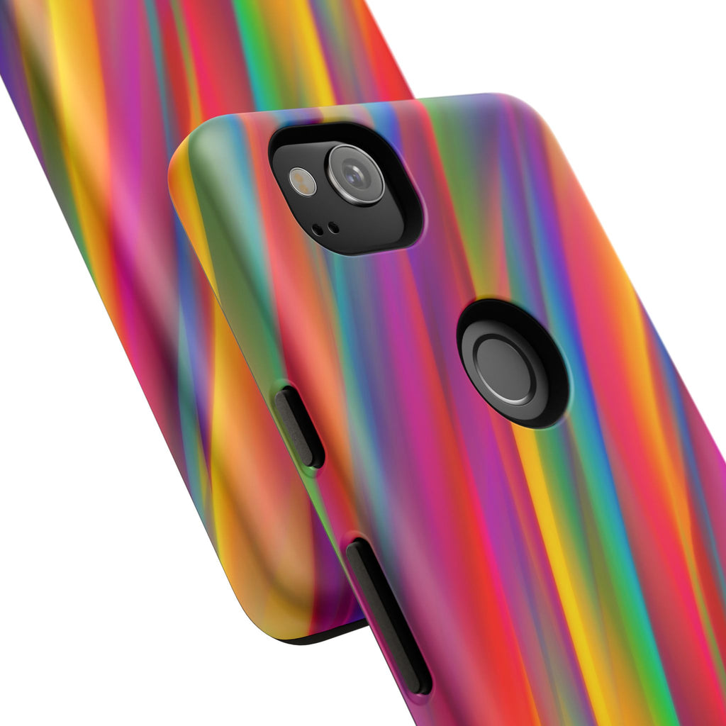 Vibrant Tough Phone Case, Colorful Phone Protection, Artistic Cell Cover, Gift for Gamers, Fun Tech Accessory, Pride Celebration
