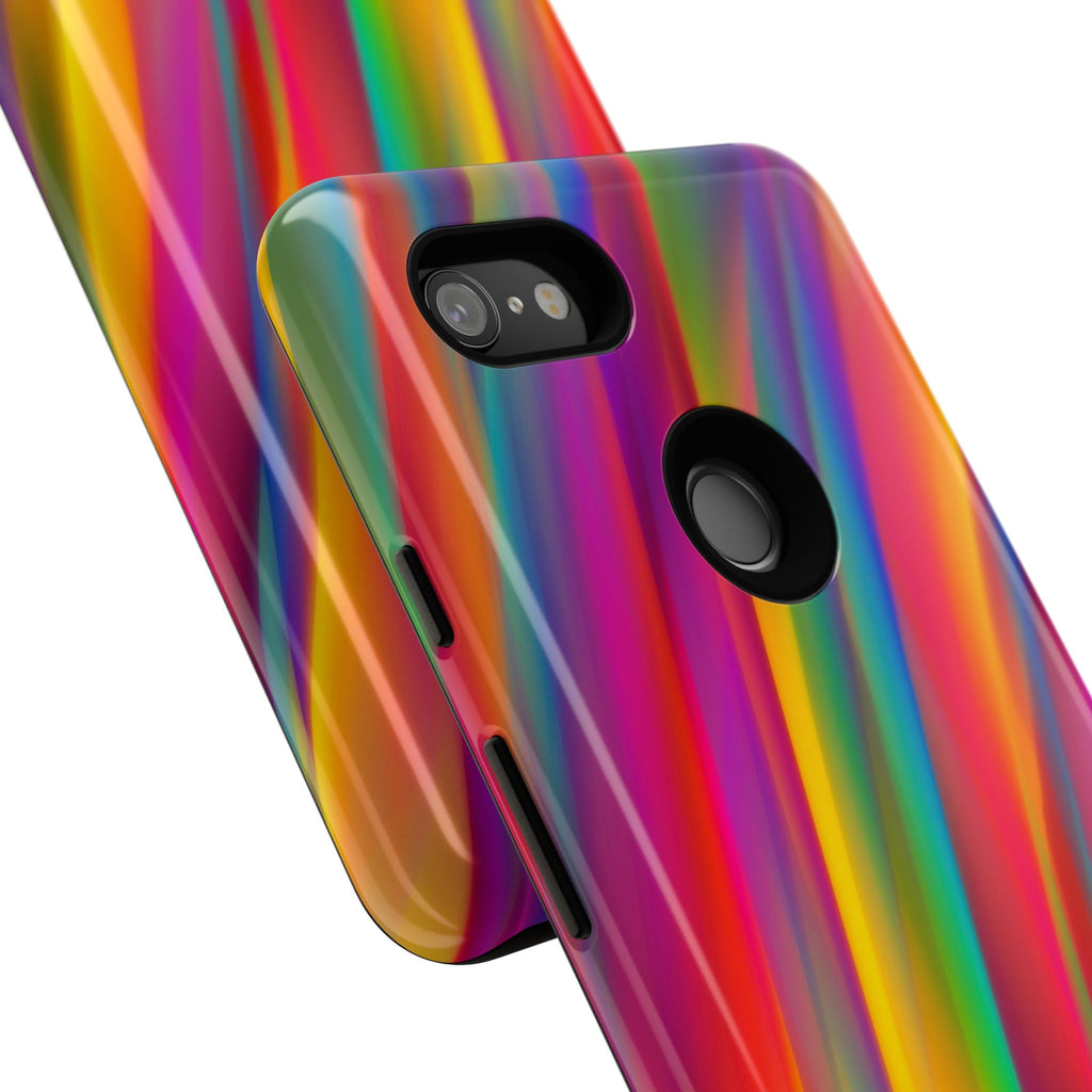 Vibrant Tough Phone Case, Colorful Phone Protection, Artistic Cell Cover, Gift for Gamers, Fun Tech Accessory, Pride Celebration