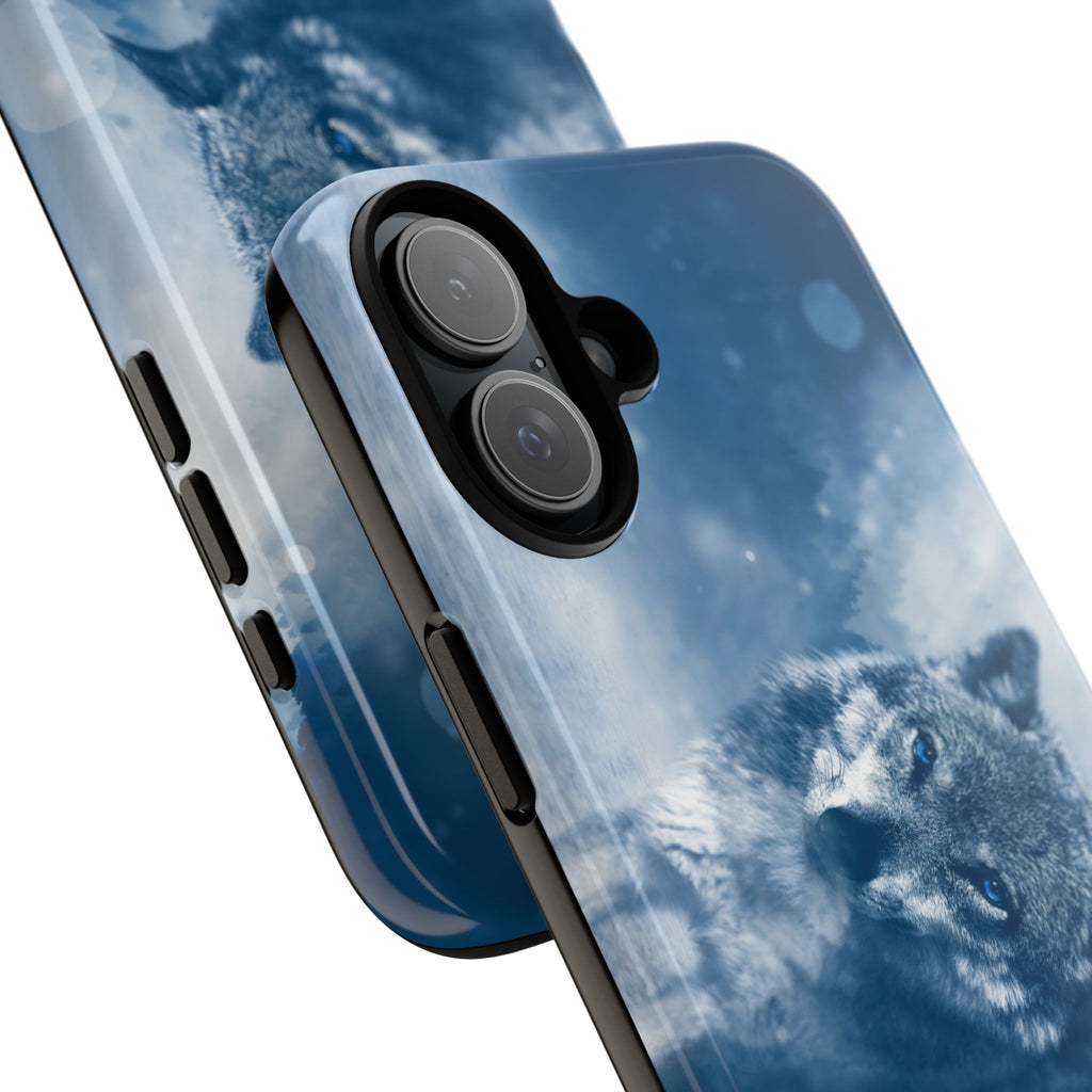 Wolf Phone Case, Tough Cases for Animal Lovers, Unique Wildlife Design, Nature-inspired Gift, Blue Wolf Accessories, Phone Protector