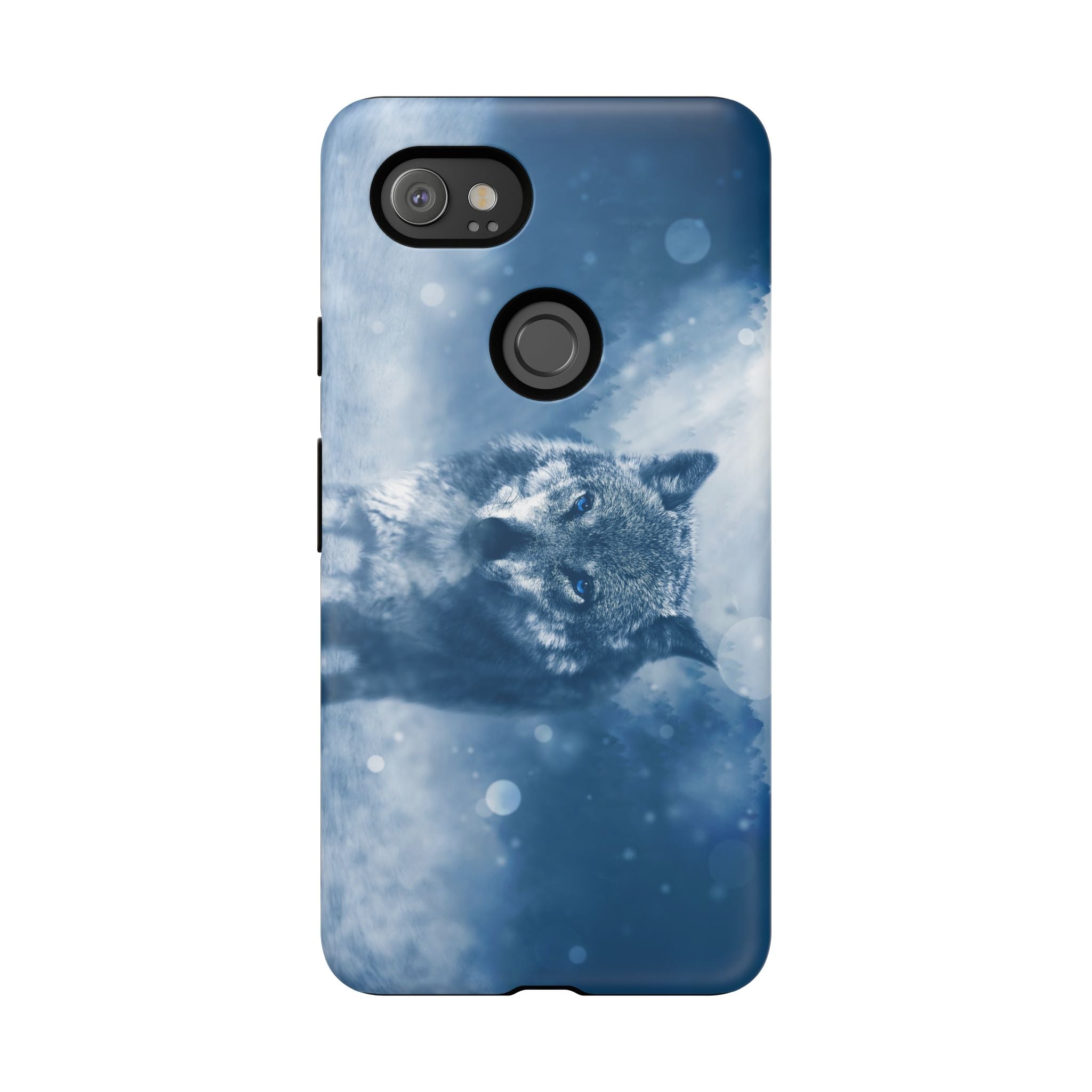 Wolf Phone Case, Tough Cases for Animal Lovers, Unique Wildlife Design, Nature-inspired Gift, Blue Wolf Accessories, Phone Protector