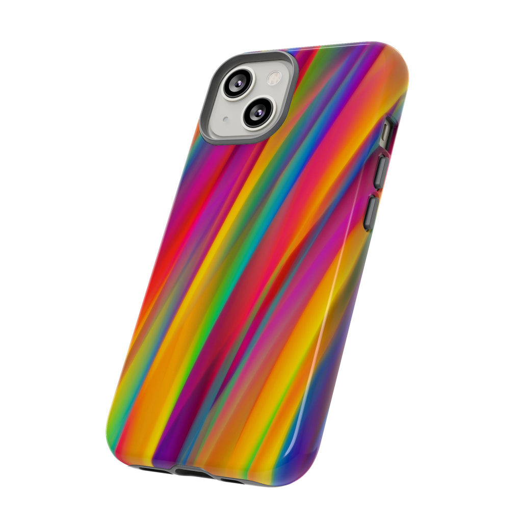 Vibrant Tough Phone Case, Colorful Phone Protection, Artistic Cell Cover, Gift for Gamers, Fun Tech Accessory, Pride Celebration