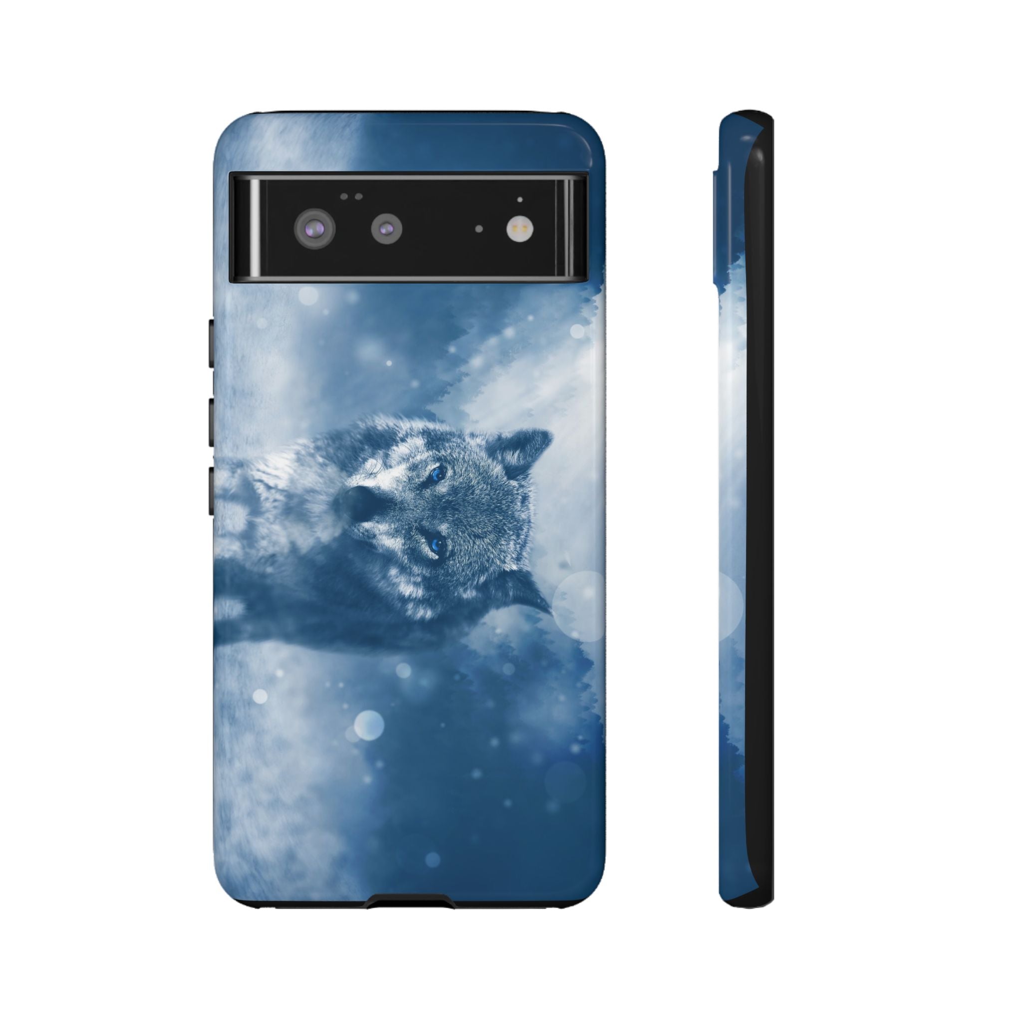 Wolf Phone Case, Tough Cases for Animal Lovers, Unique Wildlife Design, Nature-inspired Gift, Blue Wolf Accessories, Phone Protector