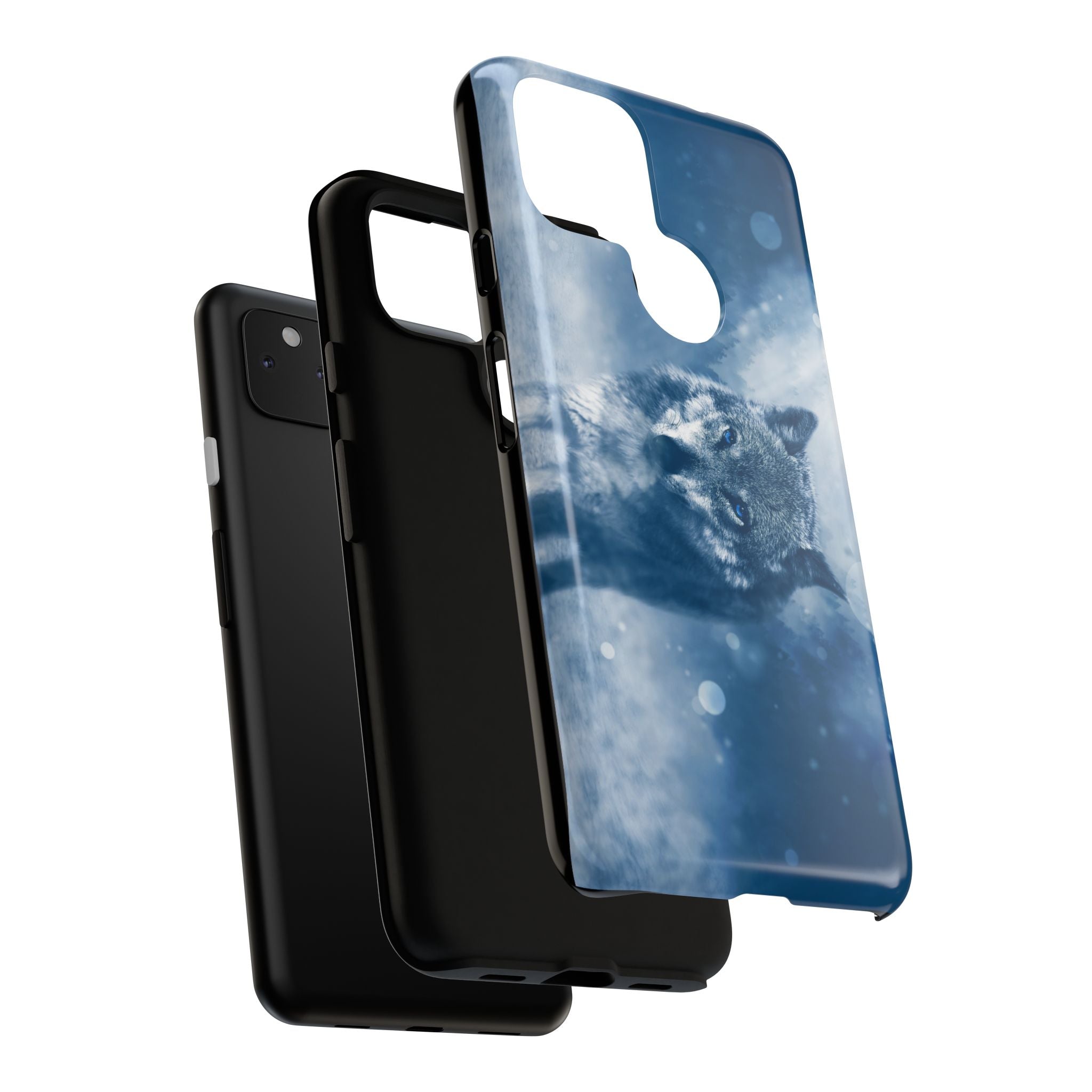 Wolf Phone Case, Tough Cases for Animal Lovers, Unique Wildlife Design, Nature-inspired Gift, Blue Wolf Accessories, Phone Protector
