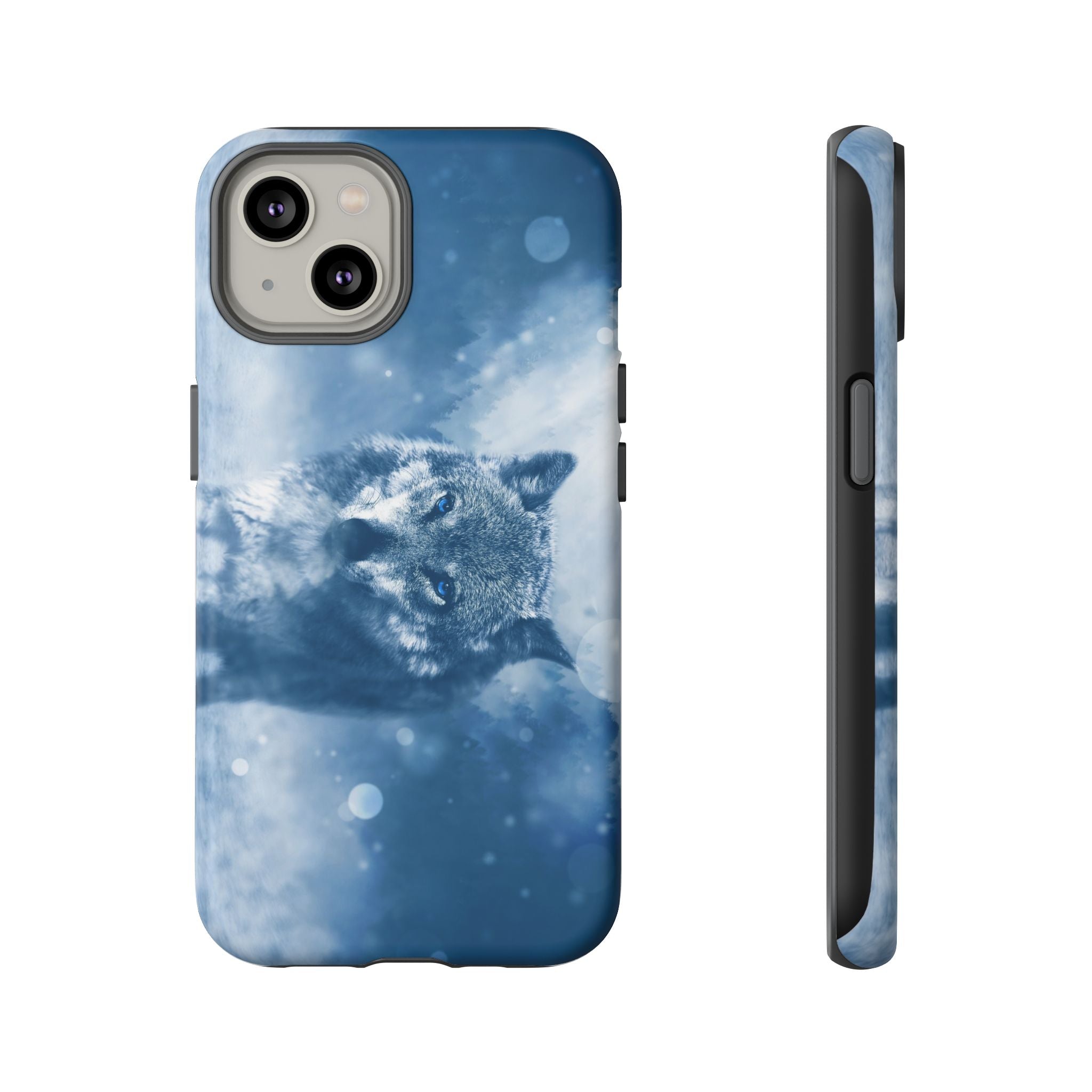 Wolf Phone Case, Tough Cases for Animal Lovers, Unique Wildlife Design, Nature-inspired Gift, Blue Wolf Accessories, Phone Protector