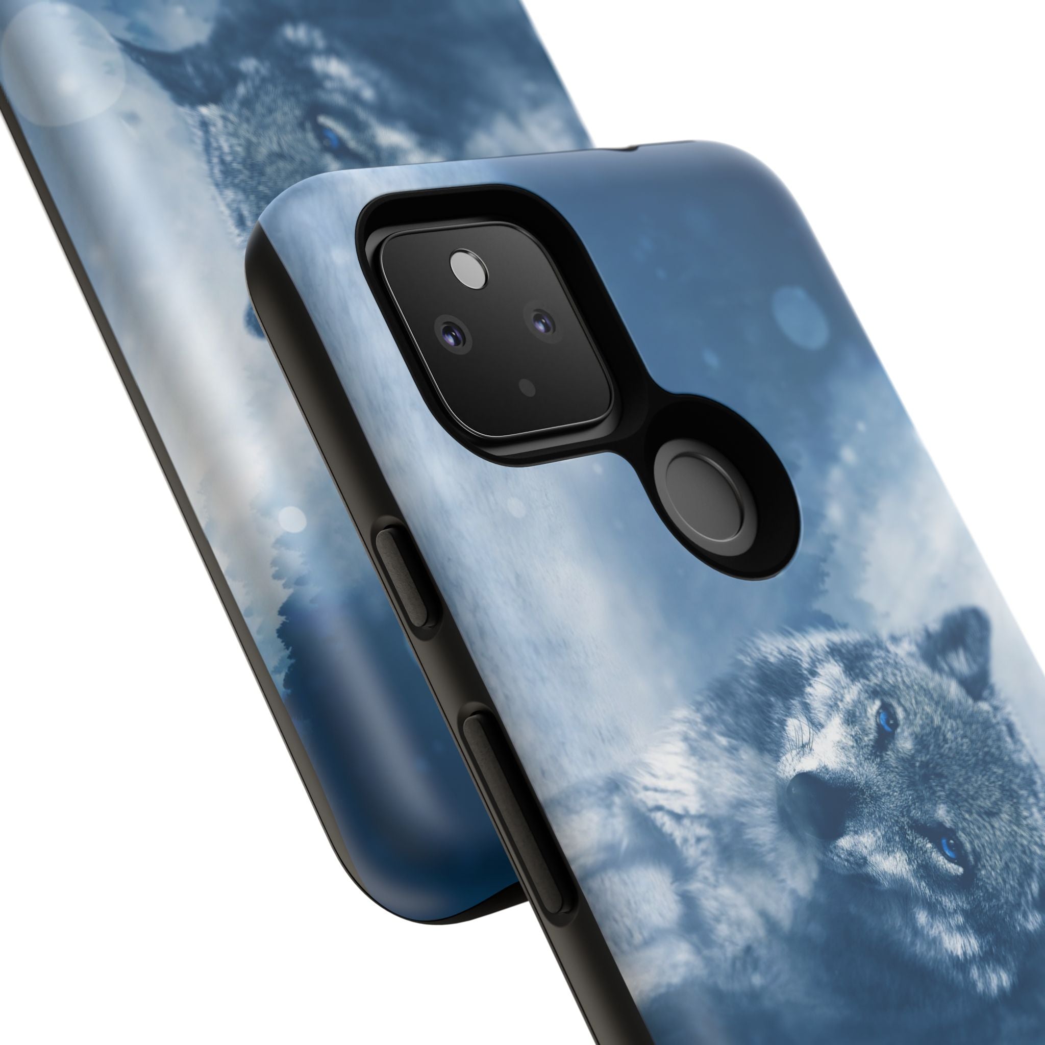Wolf Phone Case, Tough Cases for Animal Lovers, Unique Wildlife Design, Nature-inspired Gift, Blue Wolf Accessories, Phone Protector