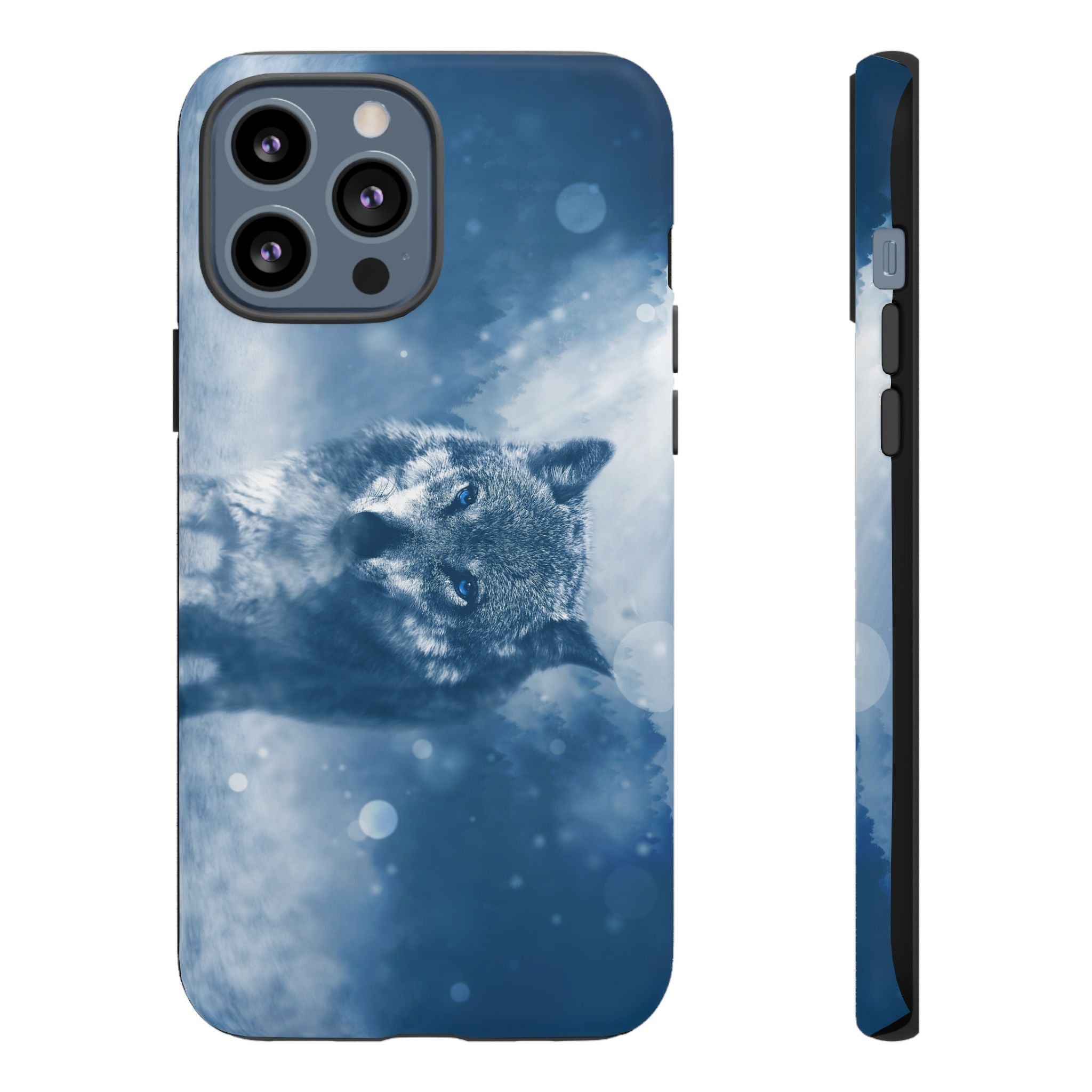 Wolf Phone Case, Tough Cases for Animal Lovers, Unique Wildlife Design, Nature-inspired Gift, Blue Wolf Accessories, Phone Protector
