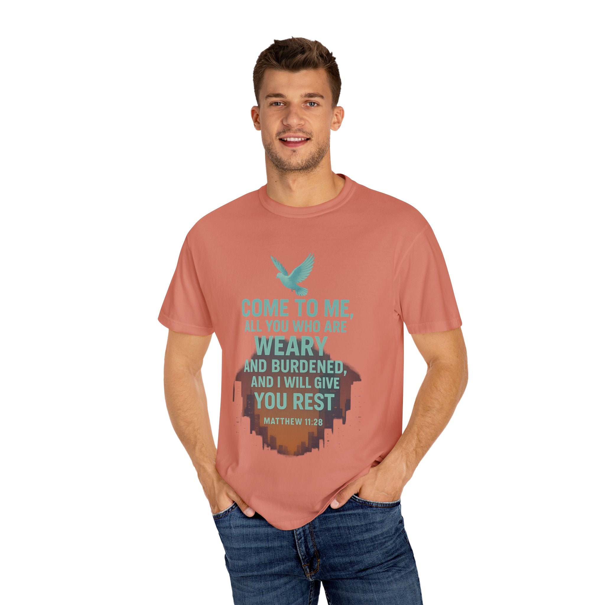 Garments of the Bible Unisex T-shirt Matthew 11:28