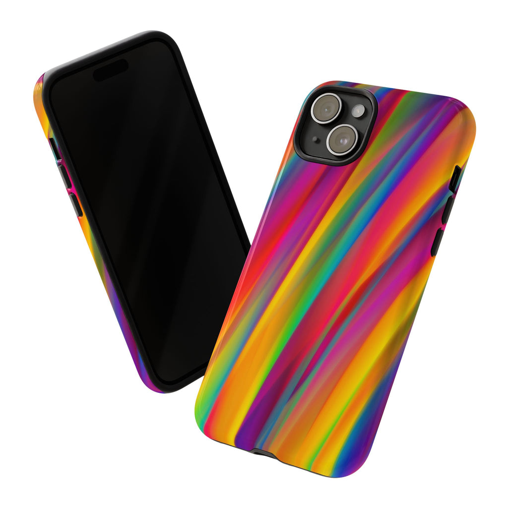 Vibrant Tough Phone Case, Colorful Phone Protection, Artistic Cell Cover, Gift for Gamers, Fun Tech Accessory, Pride Celebration