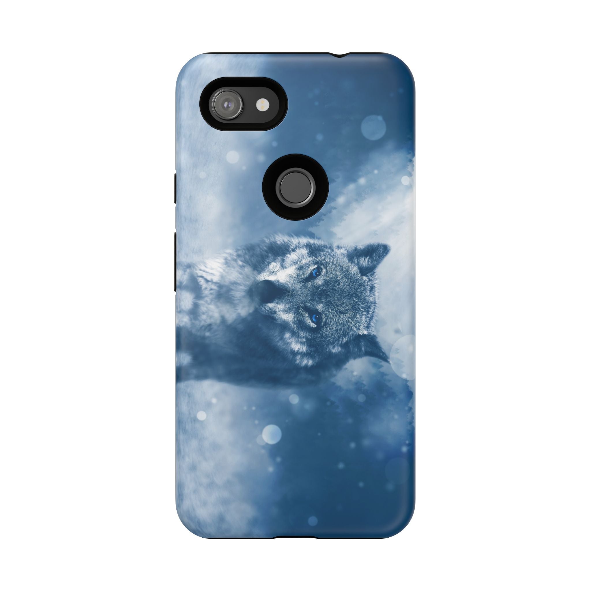 Wolf Phone Case, Tough Cases for Animal Lovers, Unique Wildlife Design, Nature-inspired Gift, Blue Wolf Accessories, Phone Protector