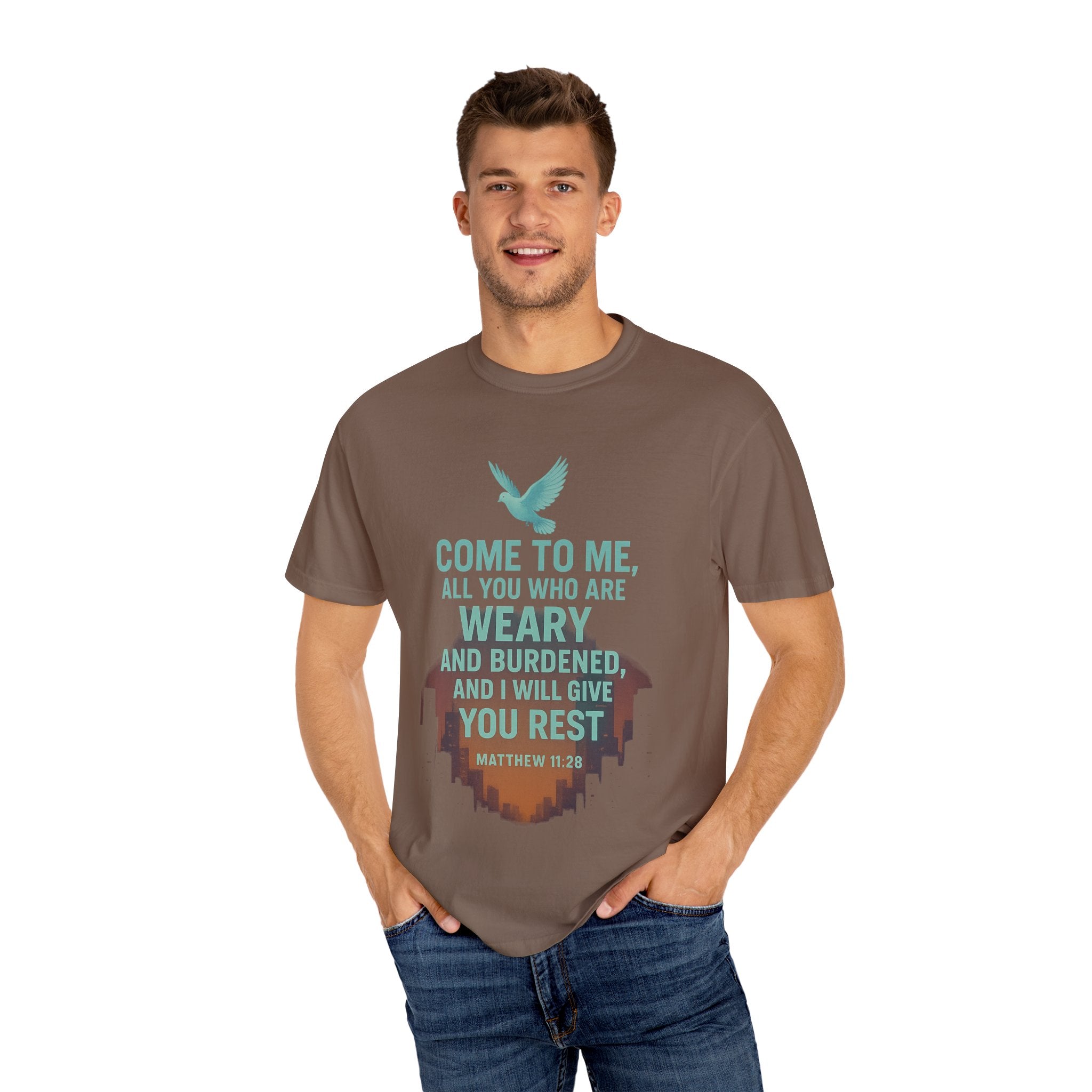 Garments of the Bible Unisex T-shirt Matthew 11:28