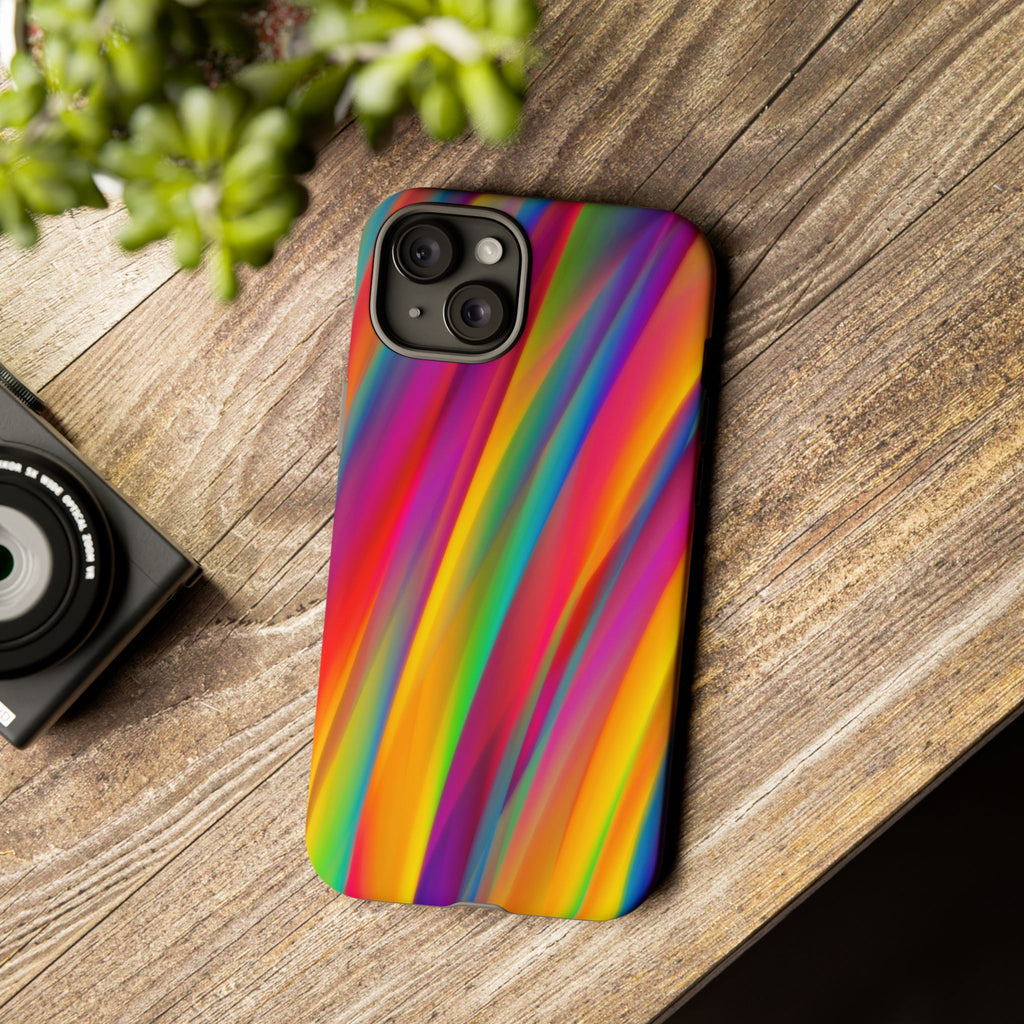 Vibrant Tough Phone Case, Colorful Phone Protection, Artistic Cell Cover, Gift for Gamers, Fun Tech Accessory, Pride Celebration