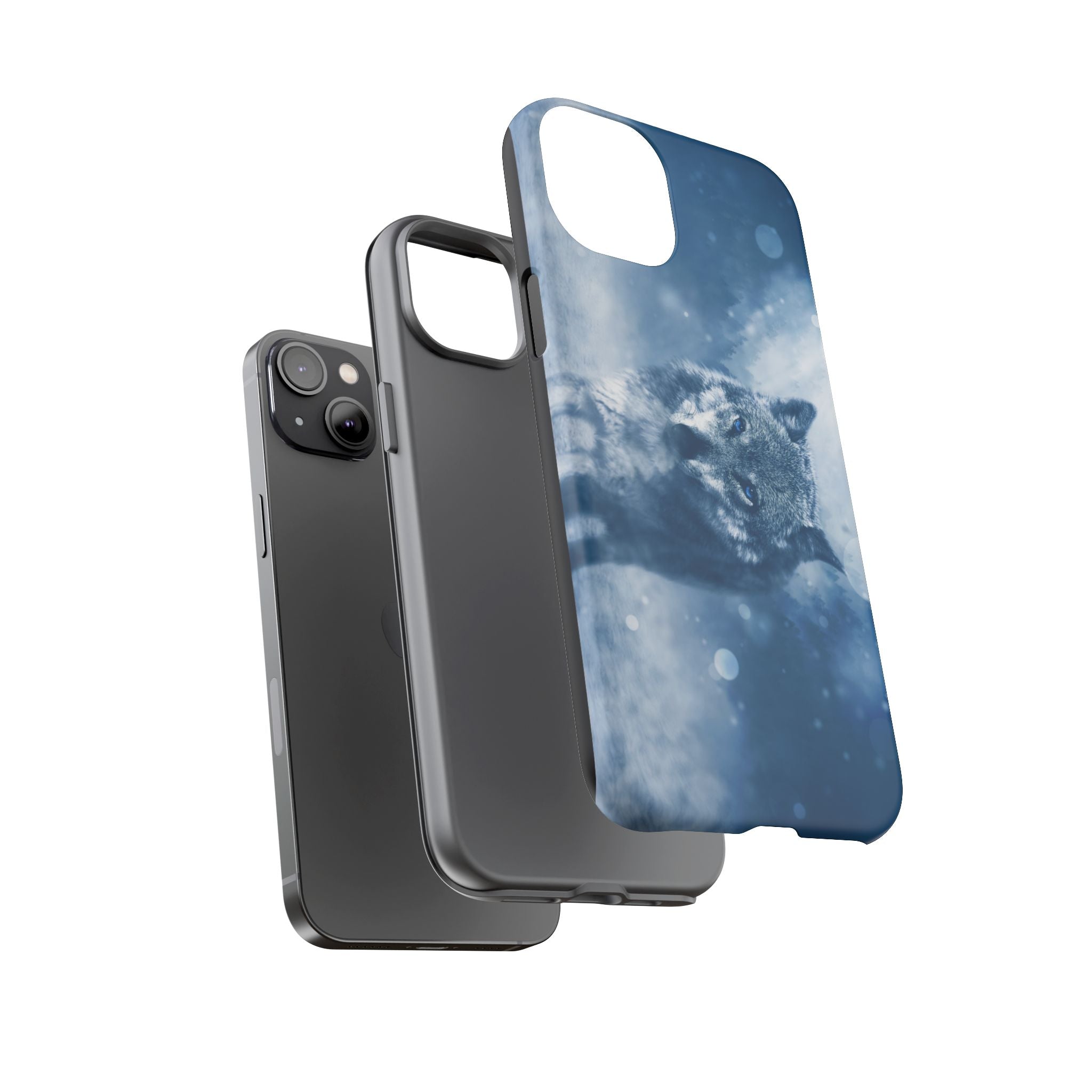 Wolf Phone Case, Tough Cases for Animal Lovers, Unique Wildlife Design, Nature-inspired Gift, Blue Wolf Accessories, Phone Protector
