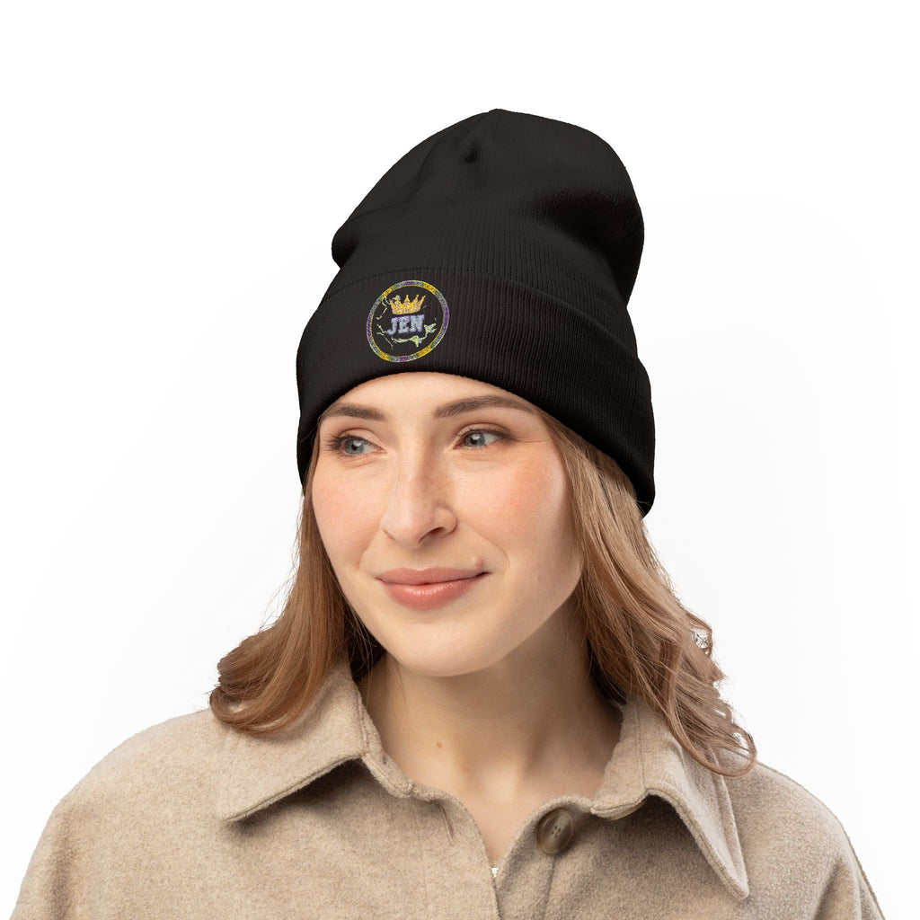 K1ng_Jen Beanie Hat Logo 1