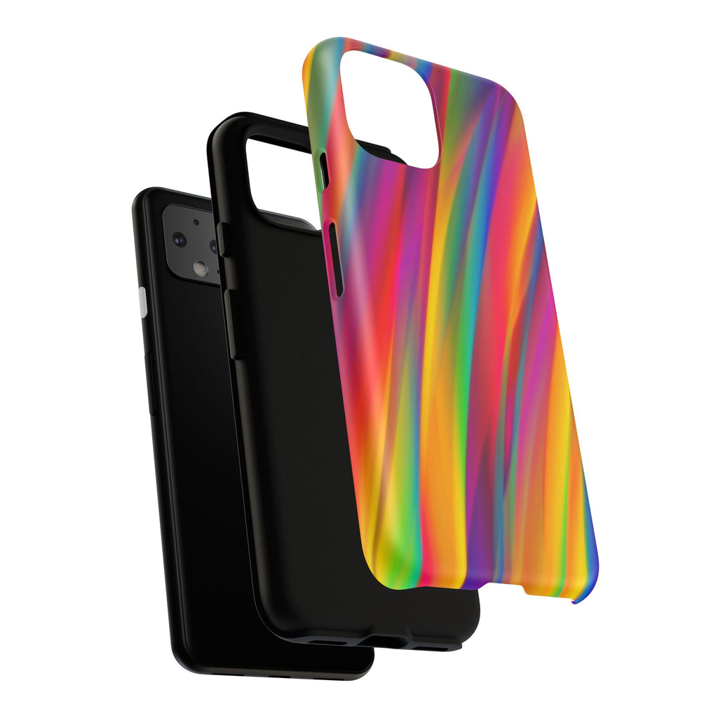 Vibrant Tough Phone Case, Colorful Phone Protection, Artistic Cell Cover, Gift for Gamers, Fun Tech Accessory, Pride Celebration