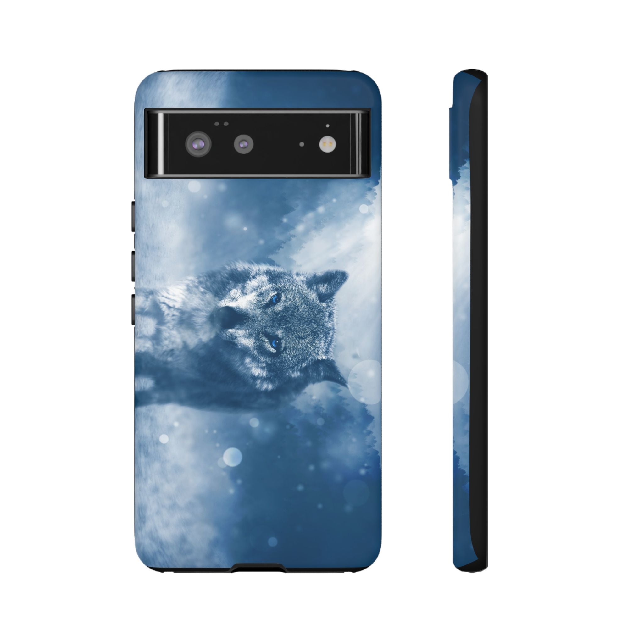 Wolf Phone Case, Tough Cases for Animal Lovers, Unique Wildlife Design, Nature-inspired Gift, Blue Wolf Accessories, Phone Protector