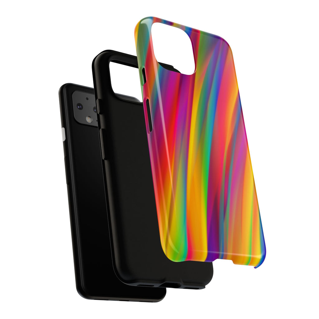 Vibrant Tough Phone Case, Colorful Phone Protection, Artistic Cell Cover, Gift for Gamers, Fun Tech Accessory, Pride Celebration