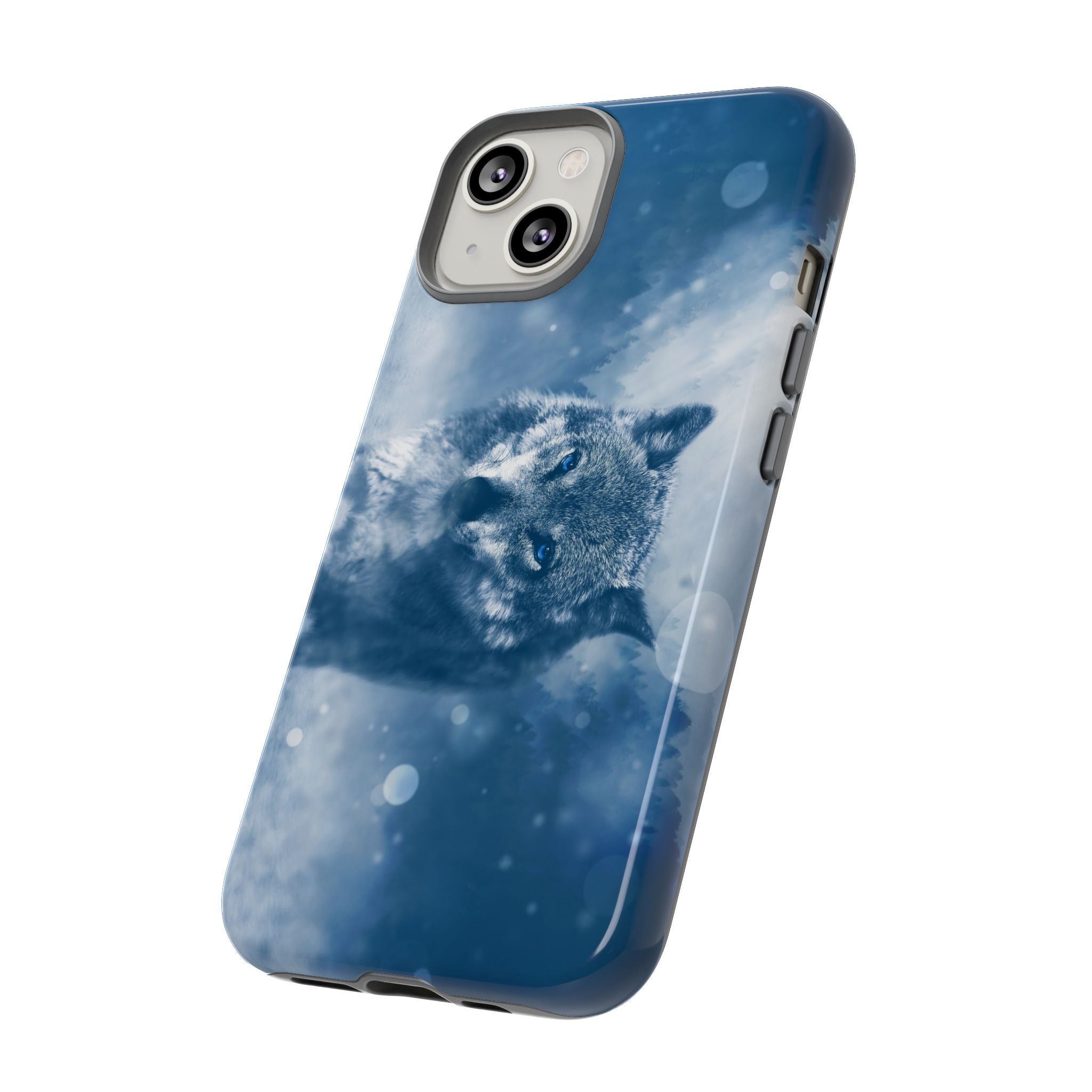 Wolf Phone Case, Tough Cases for Animal Lovers, Unique Wildlife Design, Nature-inspired Gift, Blue Wolf Accessories, Phone Protector