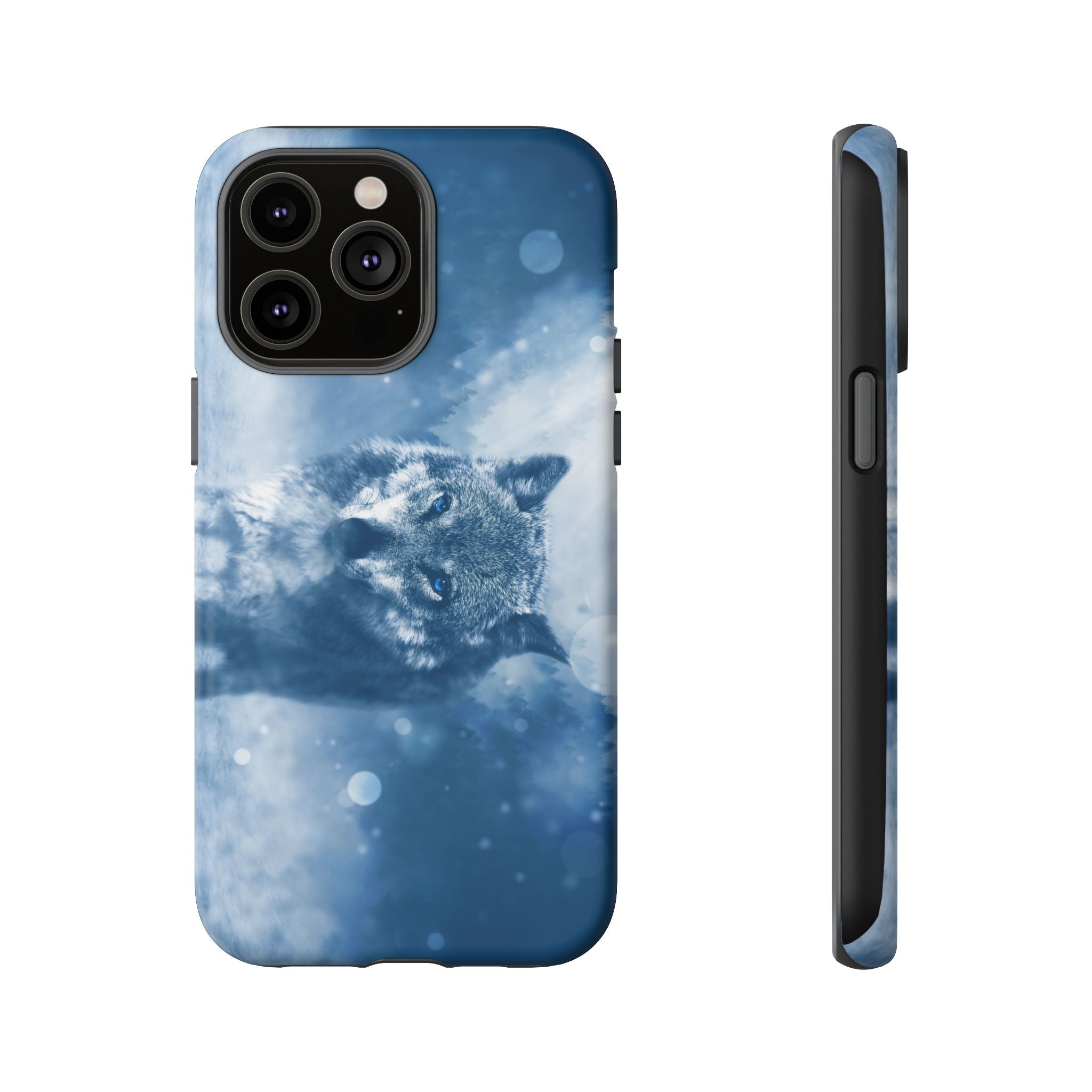 Wolf Phone Case, Tough Cases for Animal Lovers, Unique Wildlife Design, Nature-inspired Gift, Blue Wolf Accessories, Phone Protector