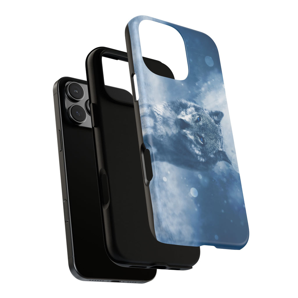 Wolf Phone Case, Tough Cases for Animal Lovers, Unique Wildlife Design, Nature-inspired Gift, Blue Wolf Accessories, Phone Protector