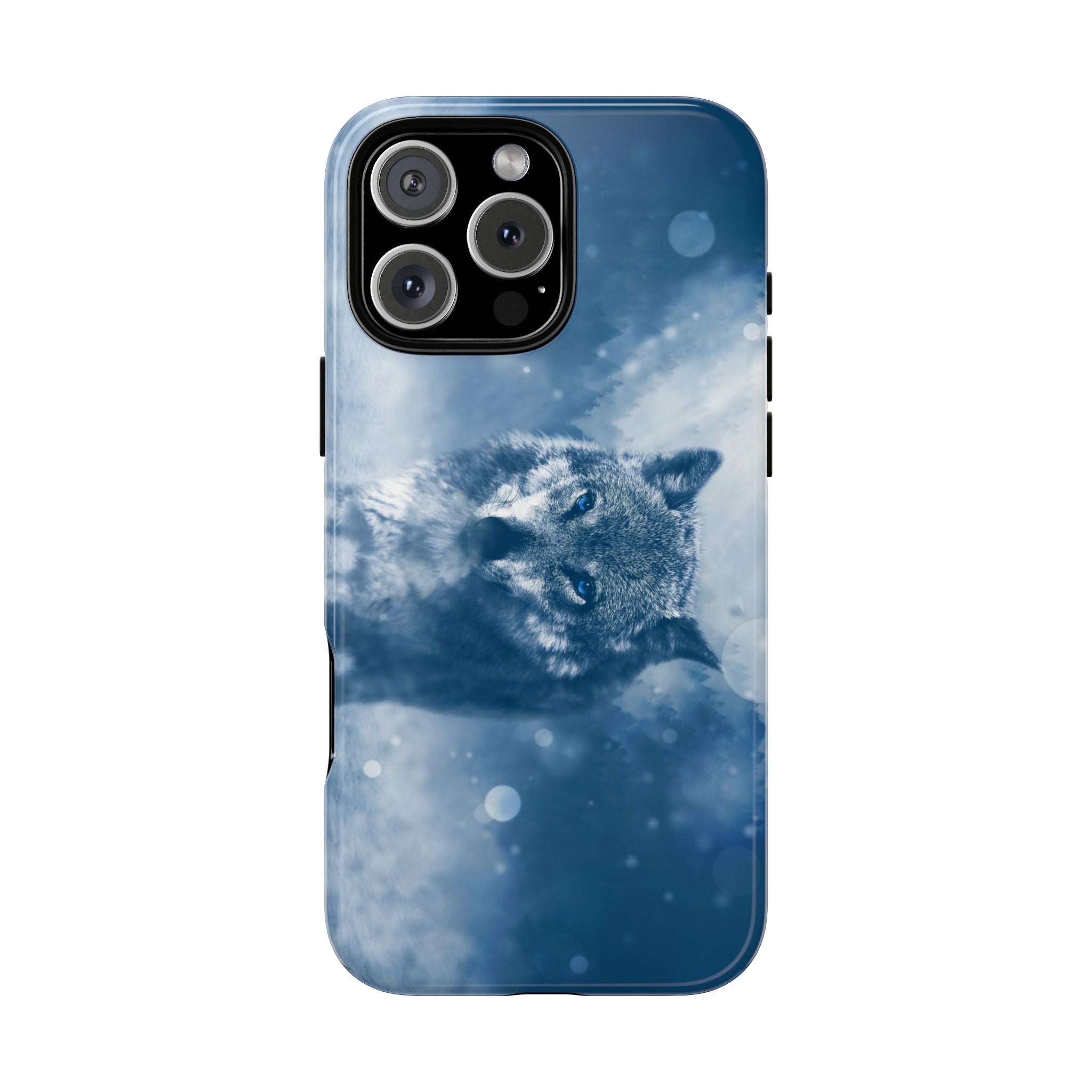 Wolf Phone Case, Tough Cases for Animal Lovers, Unique Wildlife Design, Nature-inspired Gift, Blue Wolf Accessories, Phone Protector
