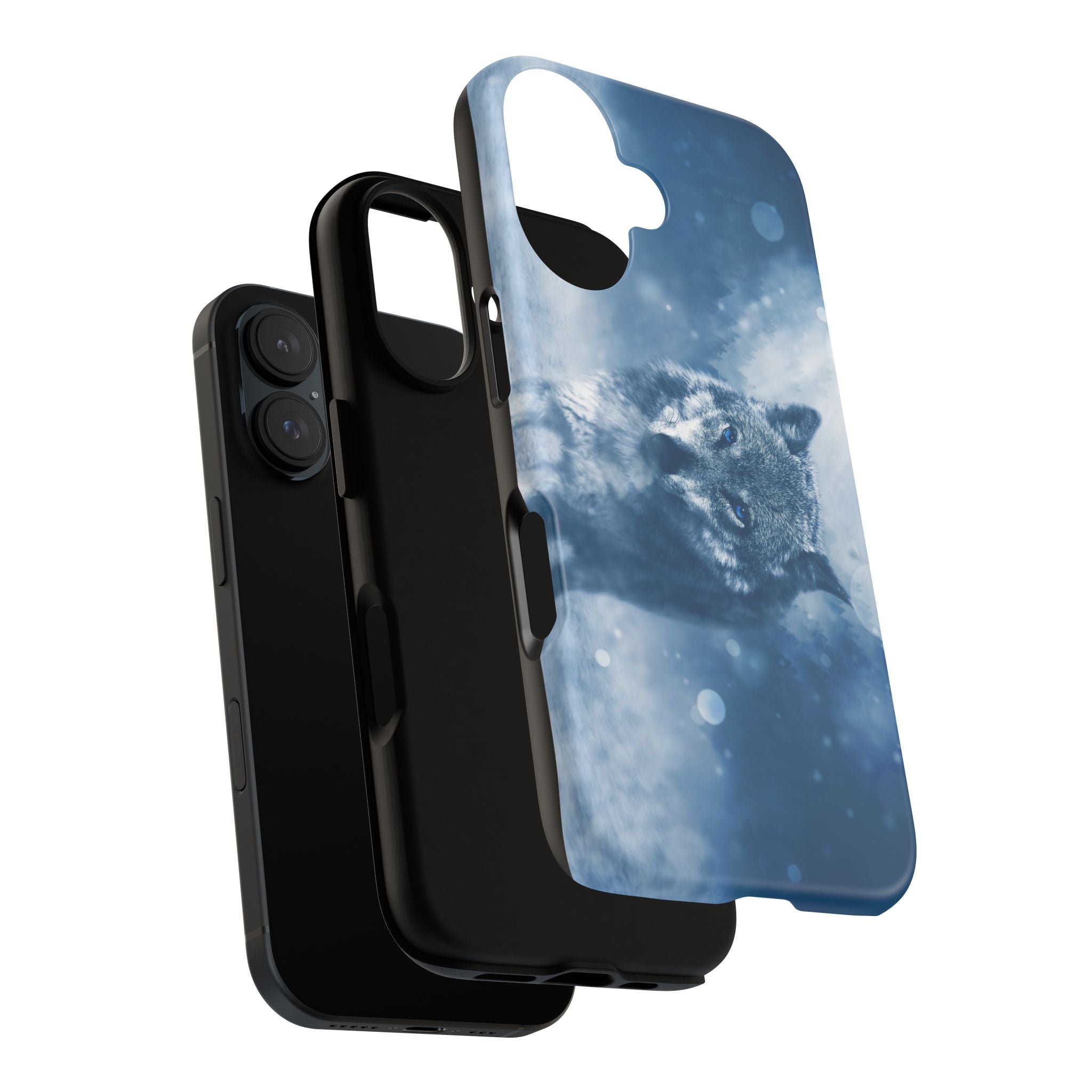 Wolf Phone Case, Tough Cases for Animal Lovers, Unique Wildlife Design, Nature-inspired Gift, Blue Wolf Accessories, Phone Protector