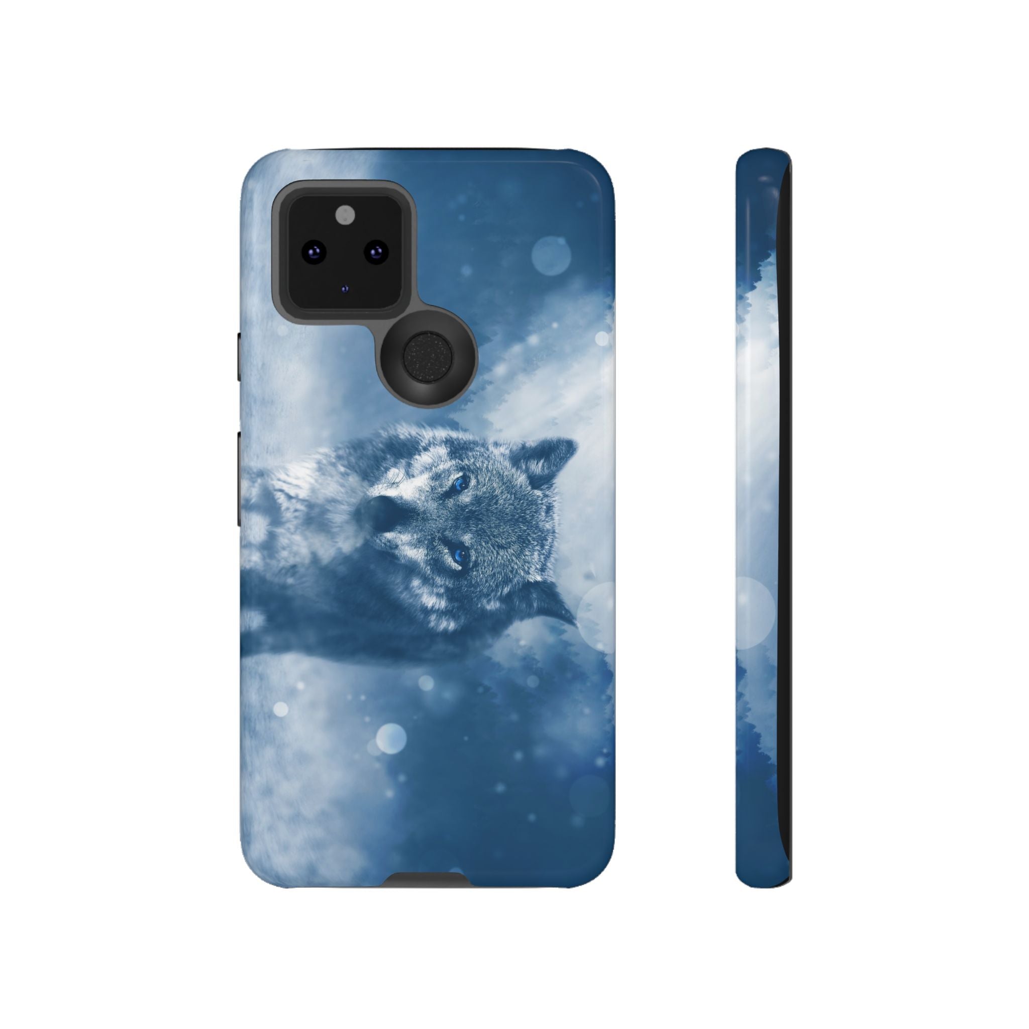 Wolf Phone Case, Tough Cases for Animal Lovers, Unique Wildlife Design, Nature-inspired Gift, Blue Wolf Accessories, Phone Protector