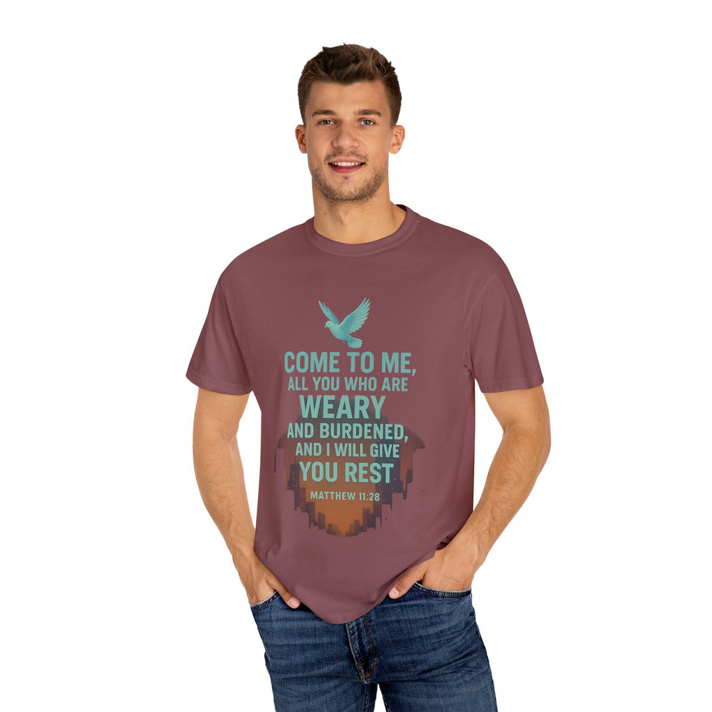 Garments of the Bible Unisex T-shirt Matthew 11:28