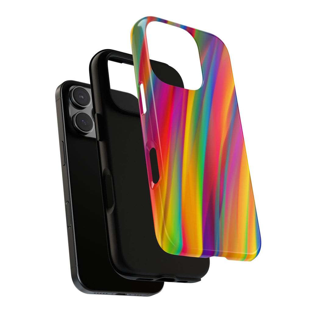 Vibrant Tough Phone Case, Colorful Phone Protection, Artistic Cell Cover, Gift for Gamers, Fun Tech Accessory, Pride Celebration