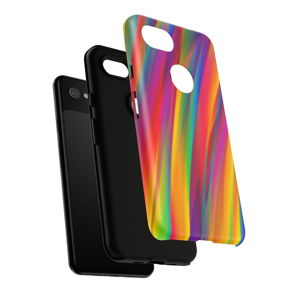Vibrant Tough Phone Case, Colorful Phone Protection, Artistic Cell Cover, Gift for Gamers, Fun Tech Accessory, Pride Celebration
