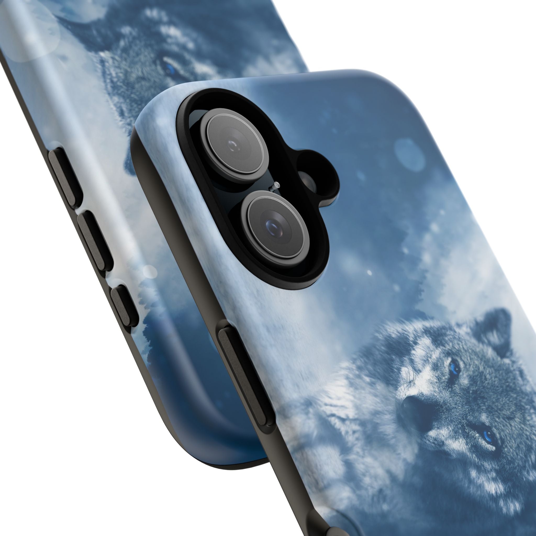 Wolf Phone Case, Tough Cases for Animal Lovers, Unique Wildlife Design, Nature-inspired Gift, Blue Wolf Accessories, Phone Protector