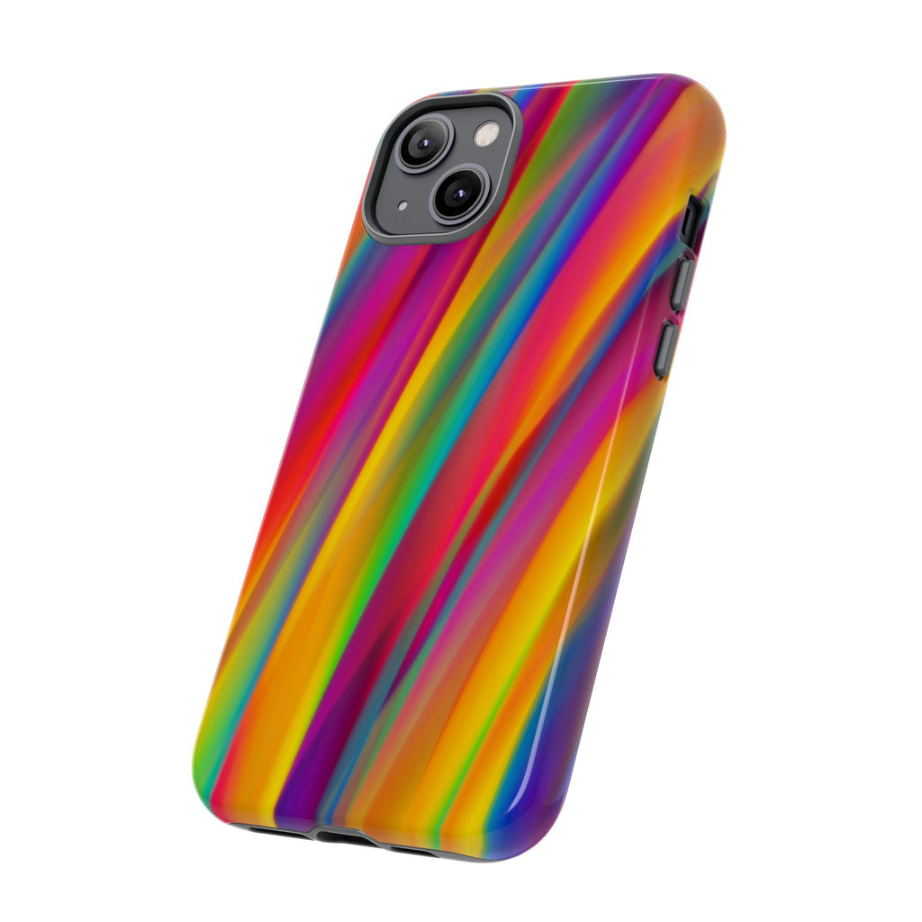 Vibrant Tough Phone Case, Colorful Phone Protection, Artistic Cell Cover, Gift for Gamers, Fun Tech Accessory, Pride Celebration