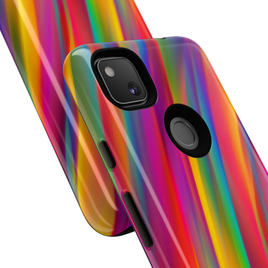 Vibrant Tough Phone Case, Colorful Phone Protection, Artistic Cell Cover, Gift for Gamers, Fun Tech Accessory, Pride Celebration