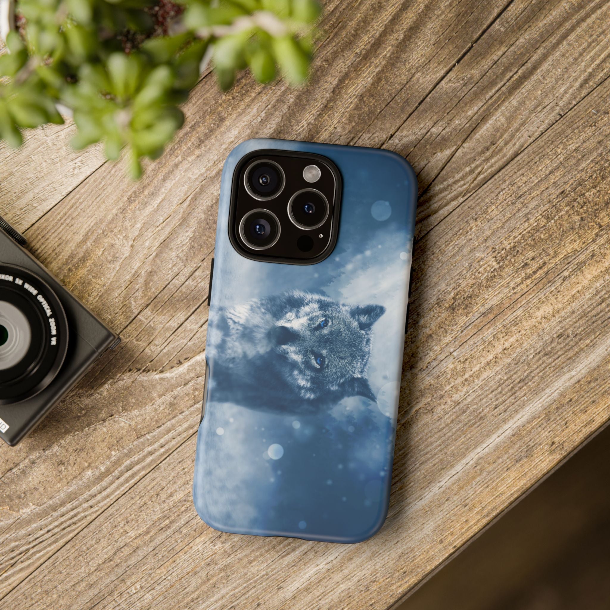 Wolf Phone Case, Tough Cases for Animal Lovers, Unique Wildlife Design, Nature-inspired Gift, Blue Wolf Accessories, Phone Protector