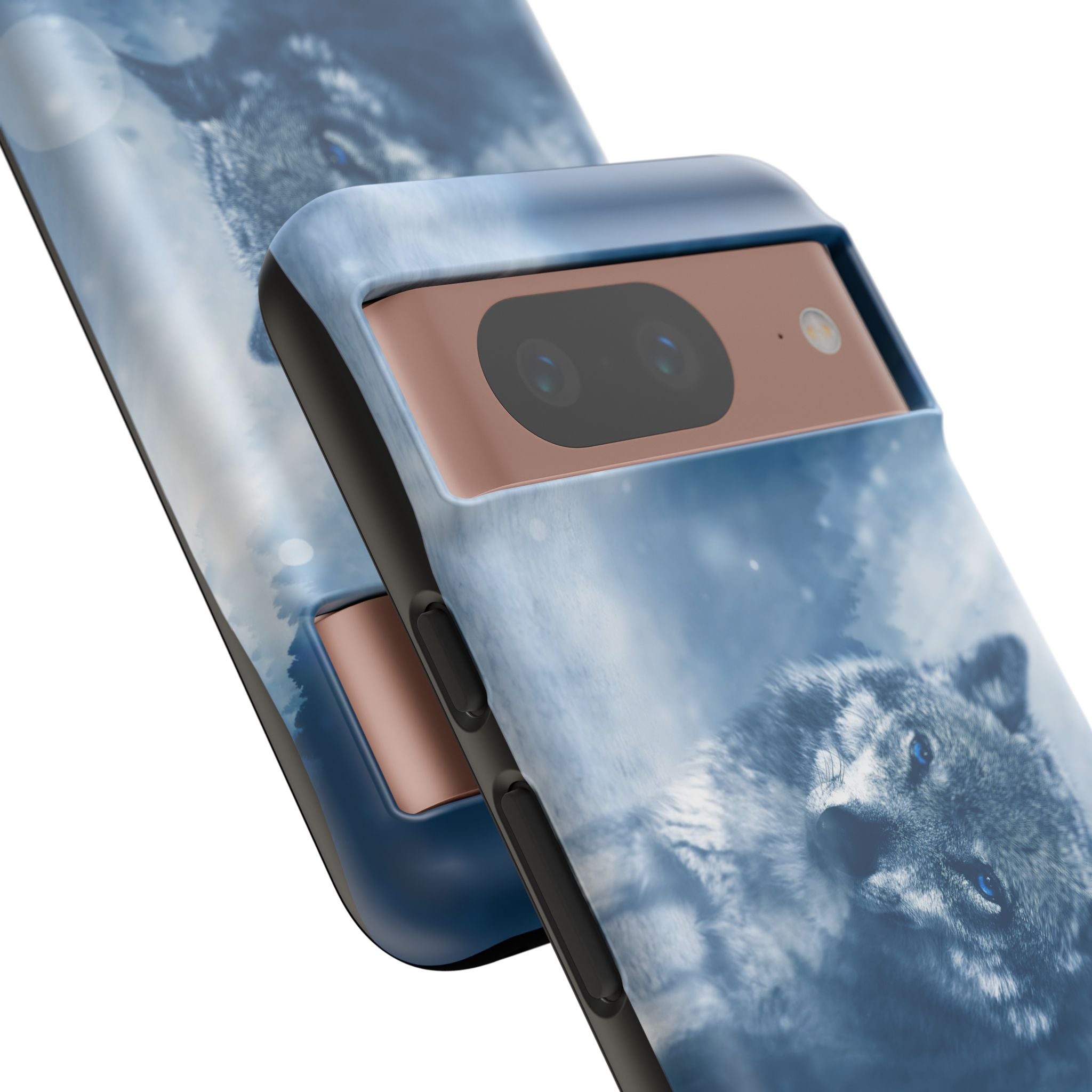 Wolf Phone Case, Tough Cases for Animal Lovers, Unique Wildlife Design, Nature-inspired Gift, Blue Wolf Accessories, Phone Protector