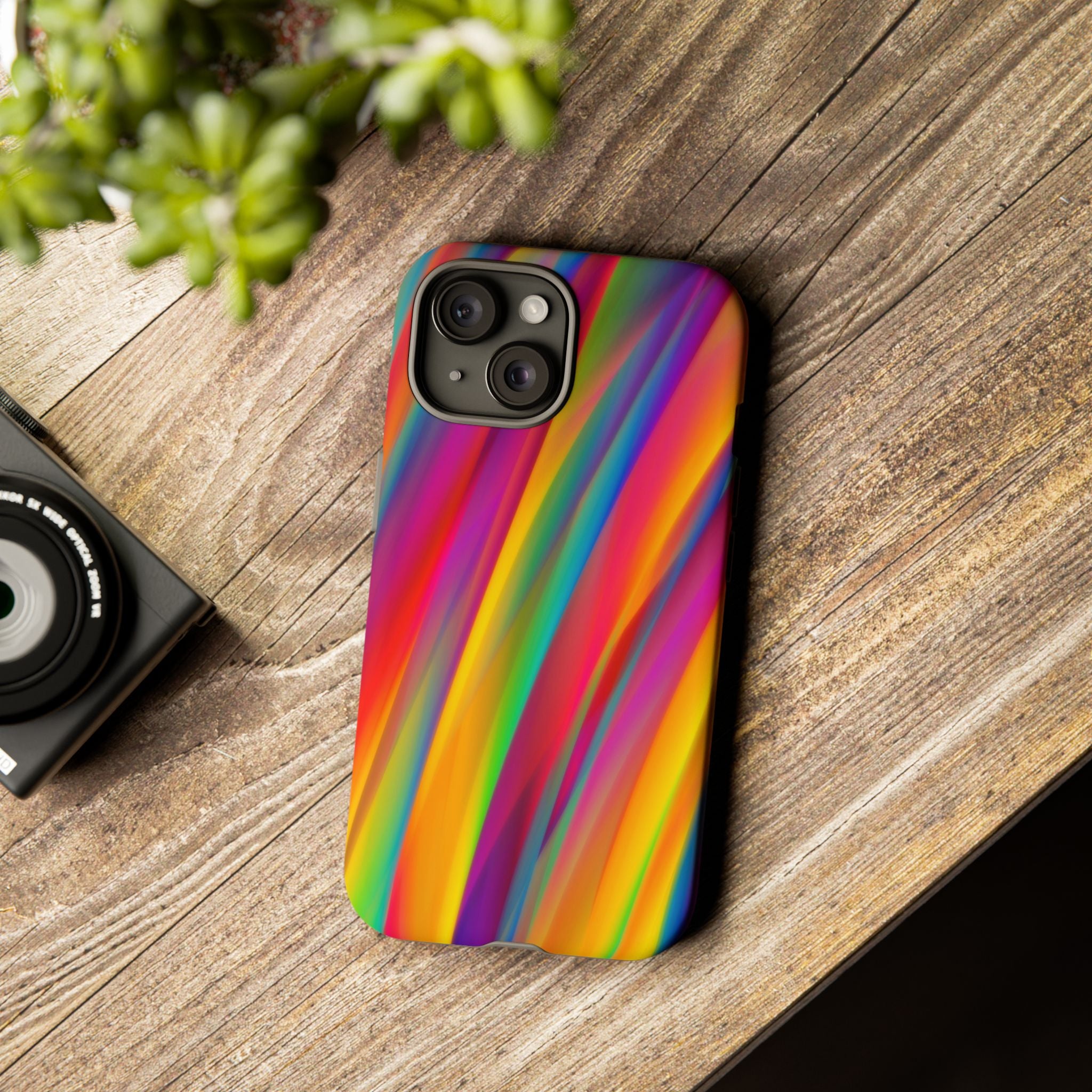 Vibrant Tough Phone Case, Colorful Phone Protection, Artistic Cell Cover, Gift for Gamers, Fun Tech Accessory, Pride Celebration