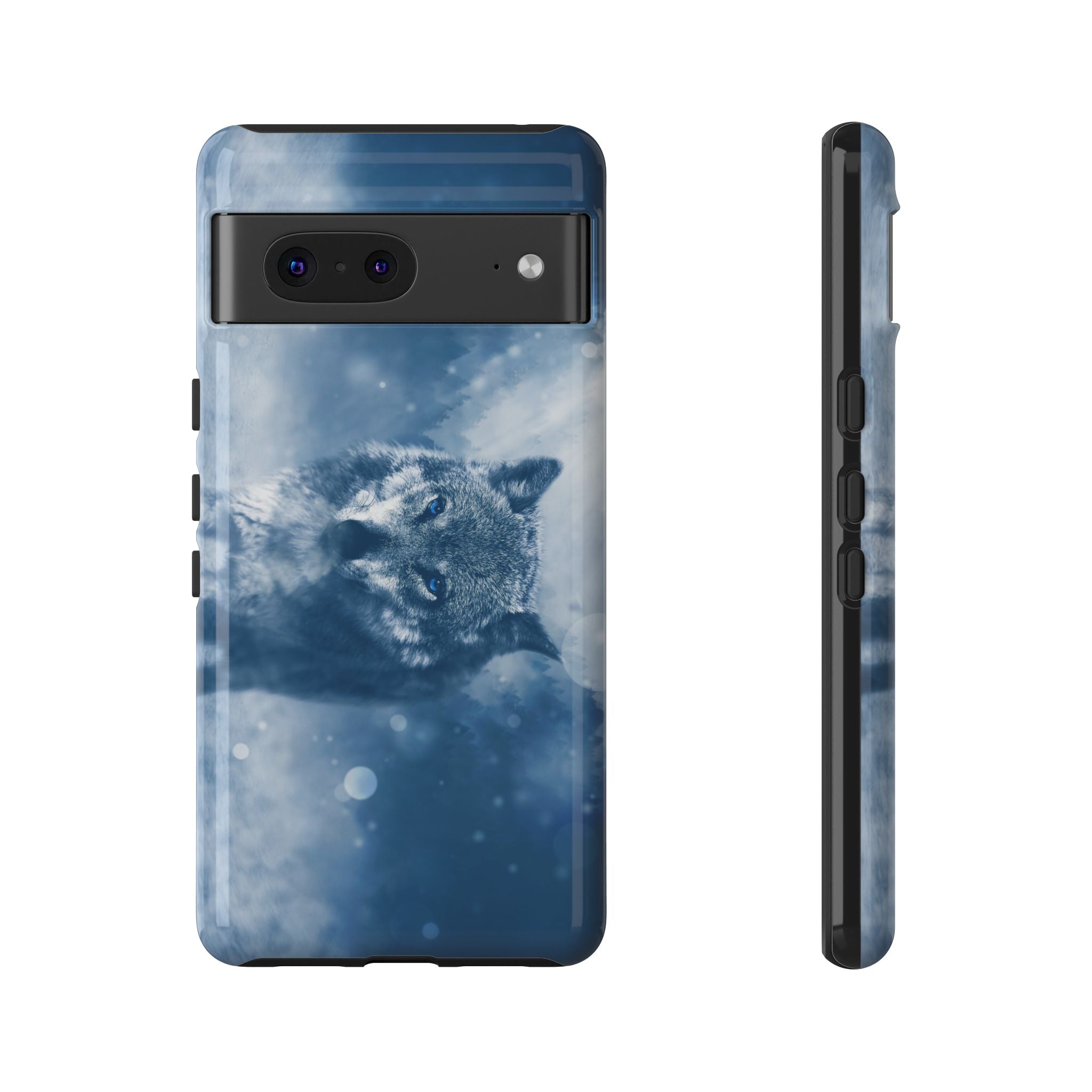 Wolf Phone Case, Tough Cases for Animal Lovers, Unique Wildlife Design, Nature-inspired Gift, Blue Wolf Accessories, Phone Protector