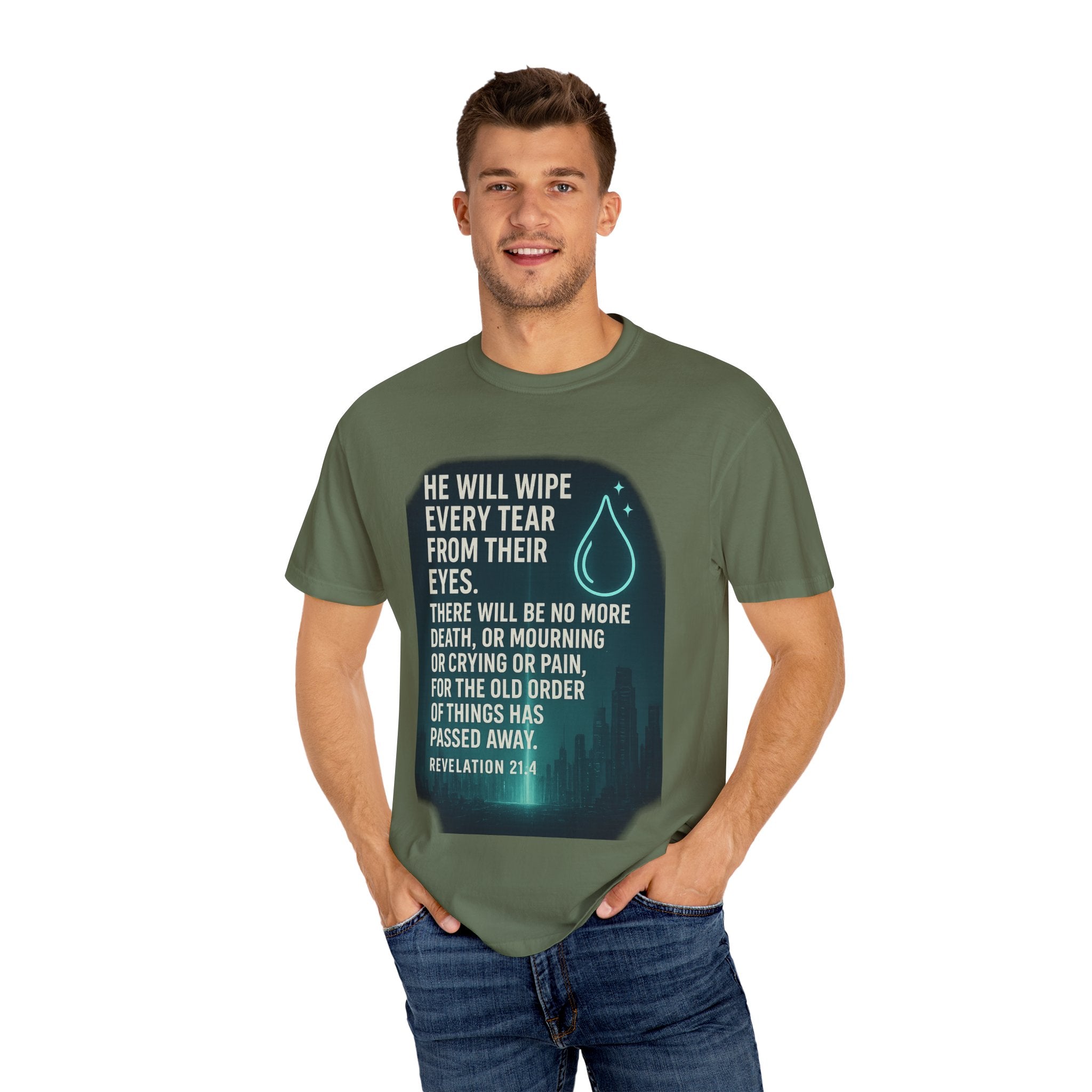 Garments of the Bible Unisex T-shirt Revelations 21:4