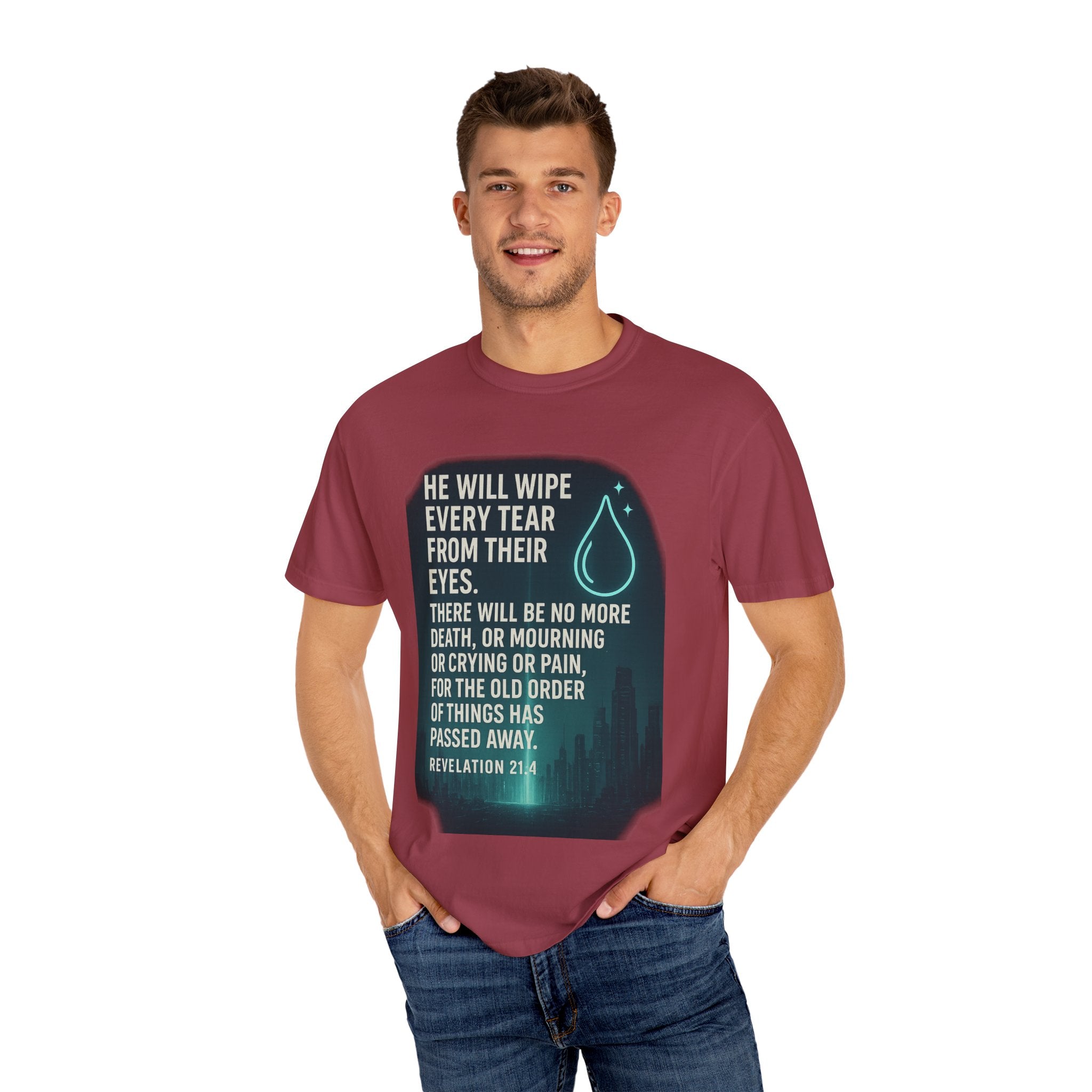 Garments of the Bible Unisex T-shirt Revelations 21:4