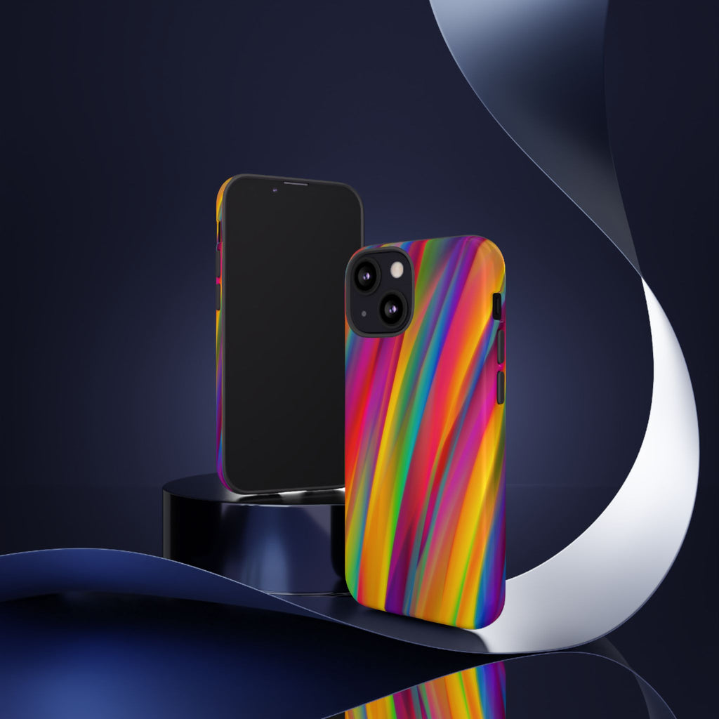 Vibrant Tough Phone Case, Colorful Phone Protection, Artistic Cell Cover, Gift for Gamers, Fun Tech Accessory, Pride Celebration