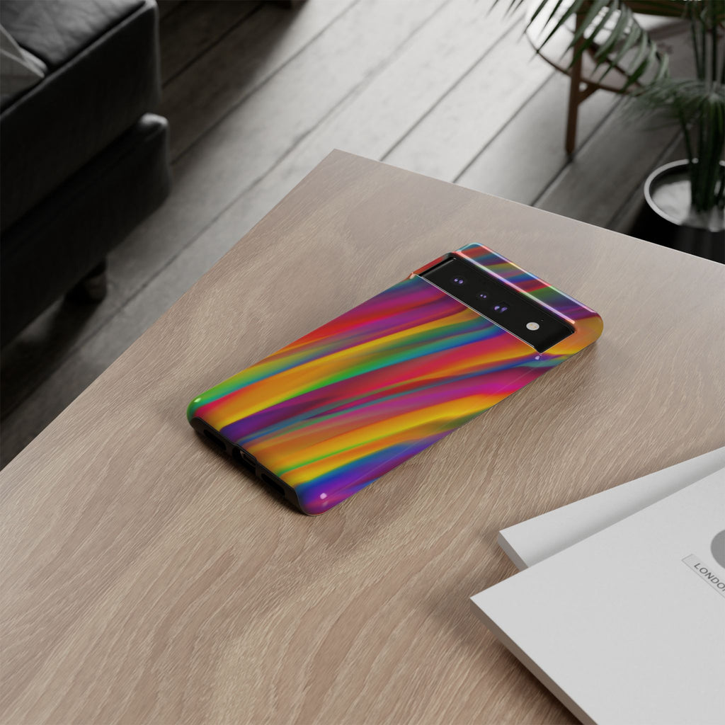 Vibrant Tough Phone Case, Colorful Phone Protection, Artistic Cell Cover, Gift for Gamers, Fun Tech Accessory, Pride Celebration