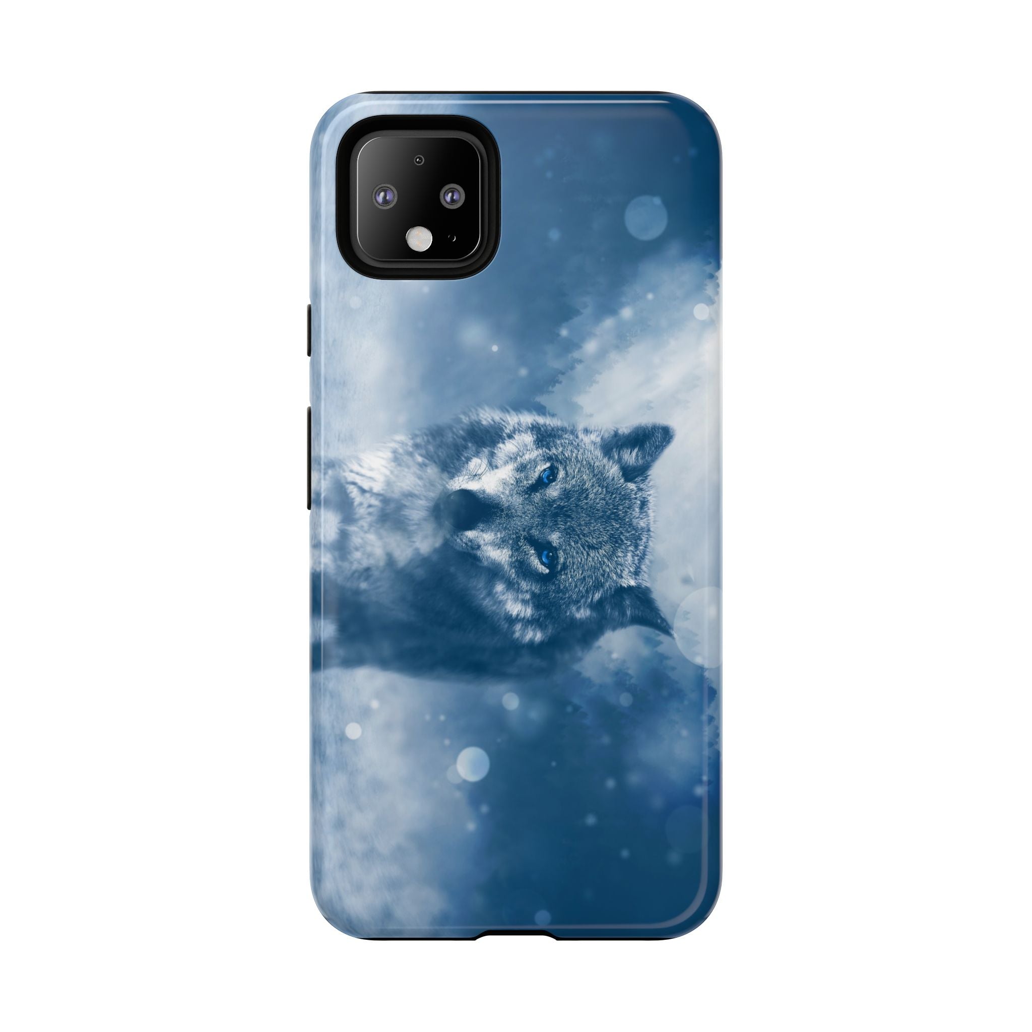 Wolf Phone Case, Tough Cases for Animal Lovers, Unique Wildlife Design, Nature-inspired Gift, Blue Wolf Accessories, Phone Protector