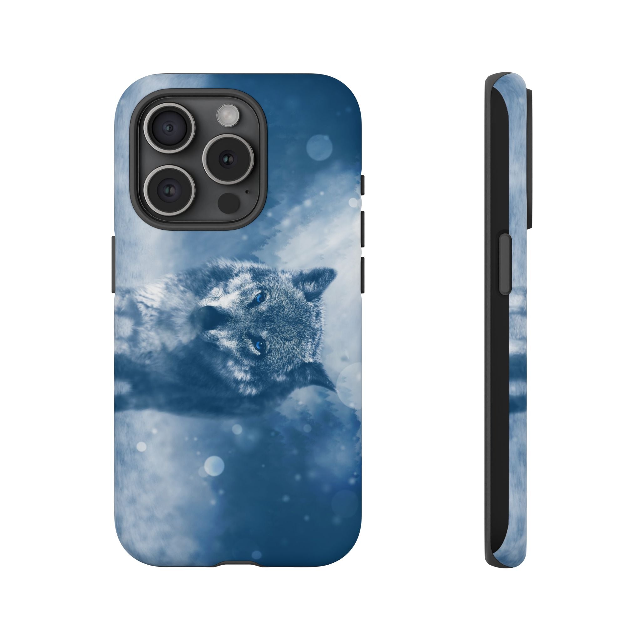 Wolf Phone Case, Tough Cases for Animal Lovers, Unique Wildlife Design, Nature-inspired Gift, Blue Wolf Accessories, Phone Protector